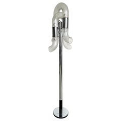Vintage Sculptural Murano glass floor lamp, Catena by Carlo Nason for Mazzega