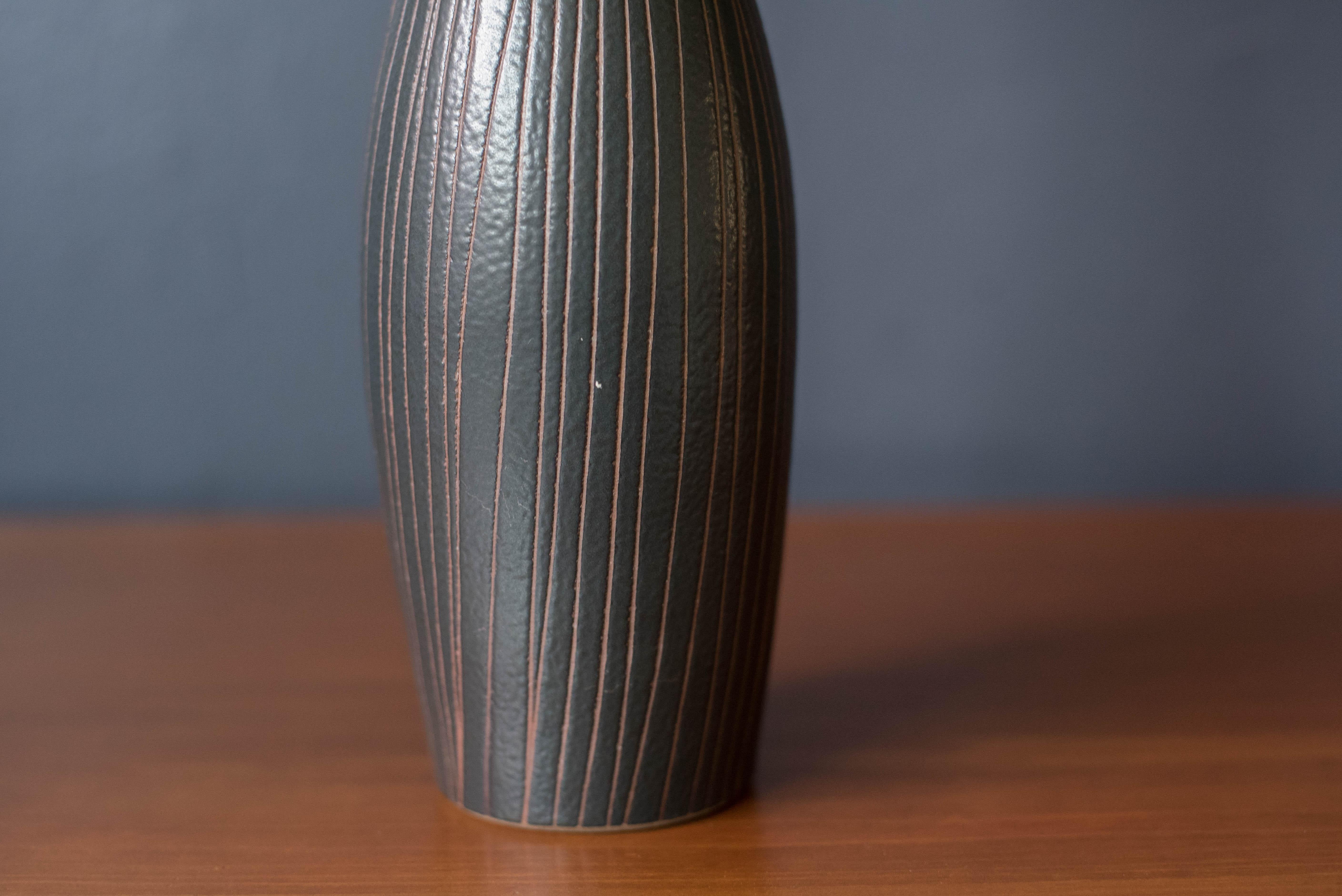 Vintage Sculptural Otagiri Stoneware Ceramic Pottery Vase For Sale 1