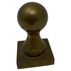 Retro Sculptural Pawn Shape Brass Paperweight Made in England