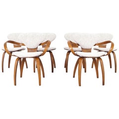 Sillas de comedor Vintage Sculptural "Pretzel" de Norman Cherner para Plycraft