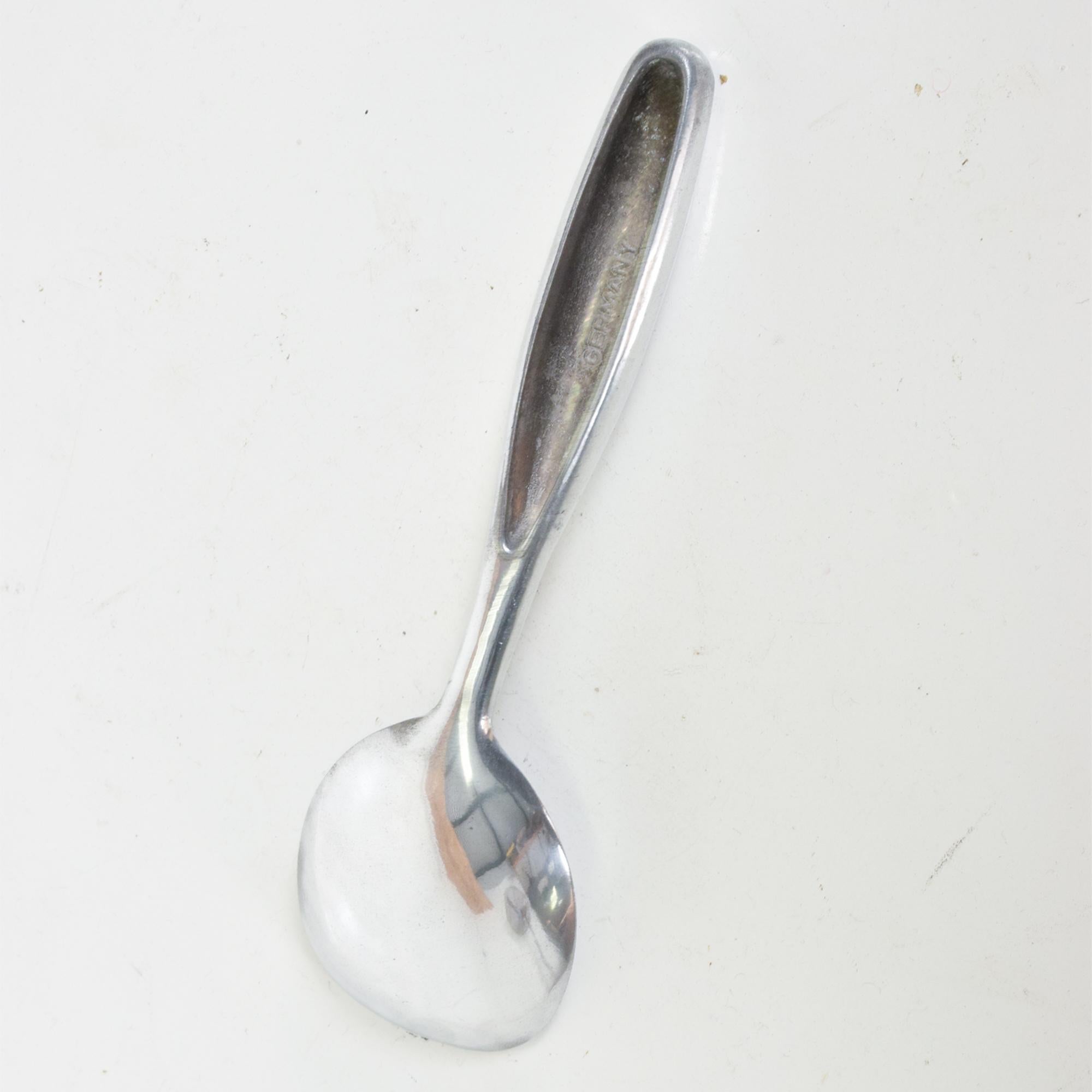 Cuchara de servir escultórica vintage W alemana PROGRESSUS, aluminio Moderno de mediados de siglo en venta