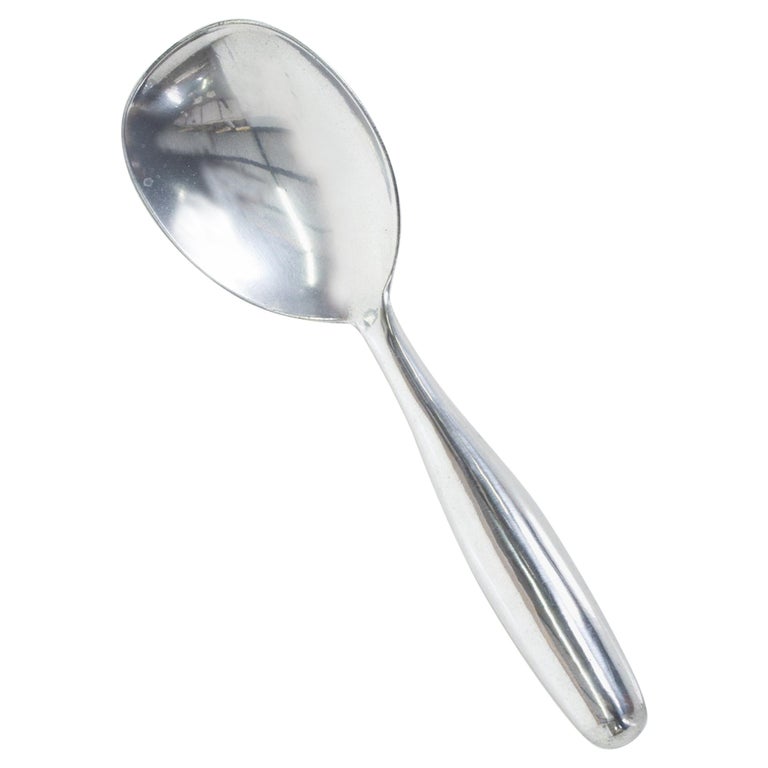 Vintage Sculptural Serving Spoon W German PROGRESSUS, Aluminum For Sale