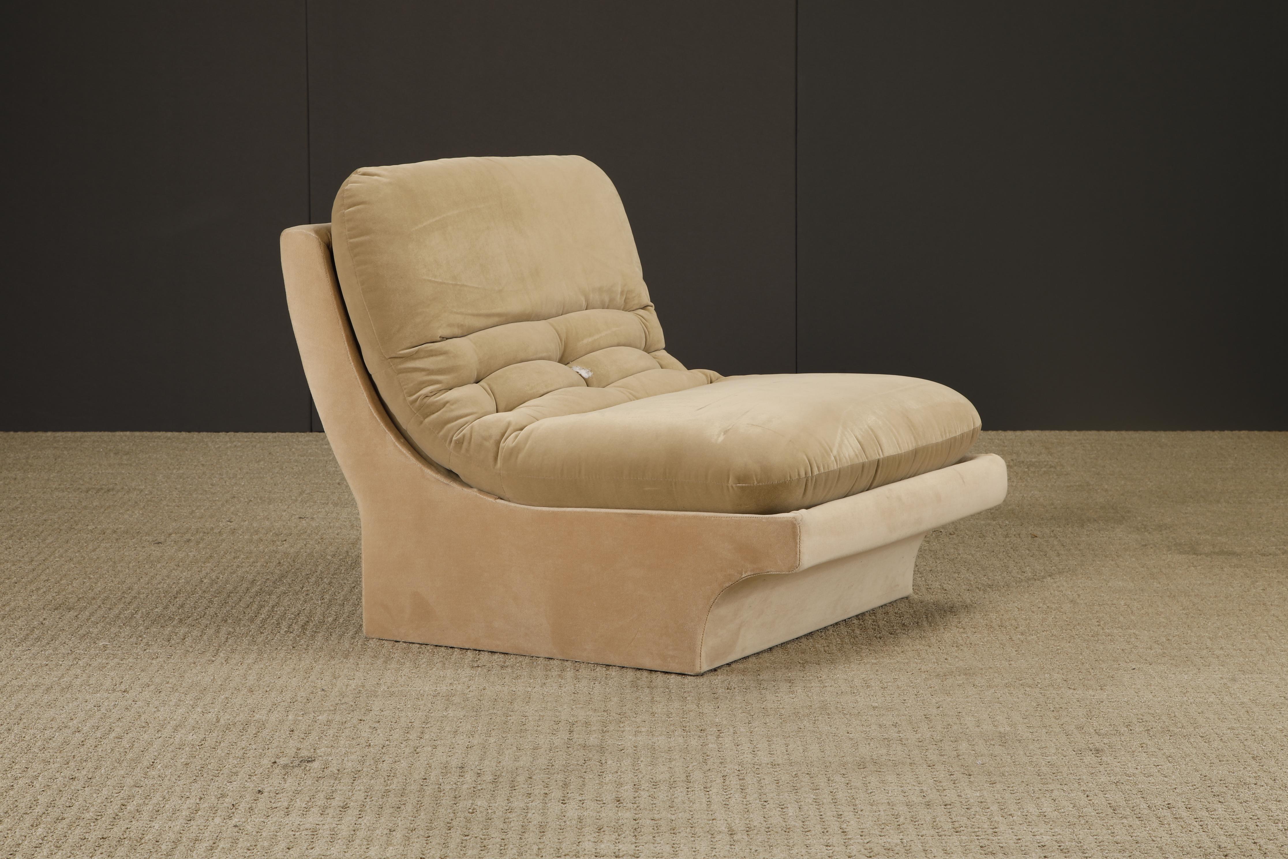 Chaise sculpturale vintage en forme de pantoufle par Carsons, style Vladimir Kagan, années 1980 Bon état - En vente à Los Angeles, CA