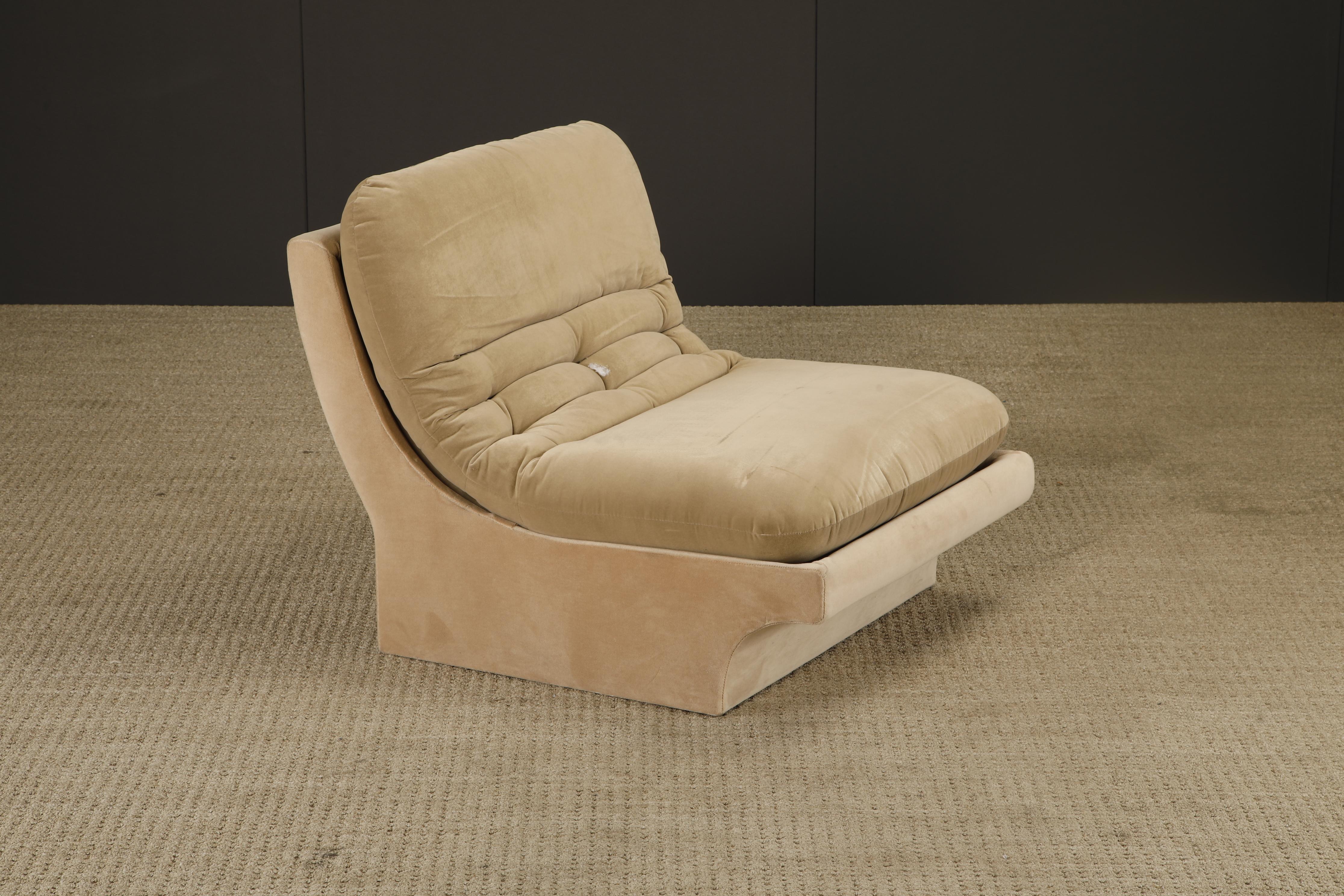 Fin du 20e siècle Chaise sculpturale vintage en forme de pantoufle par Carsons, style Vladimir Kagan, années 1980 en vente