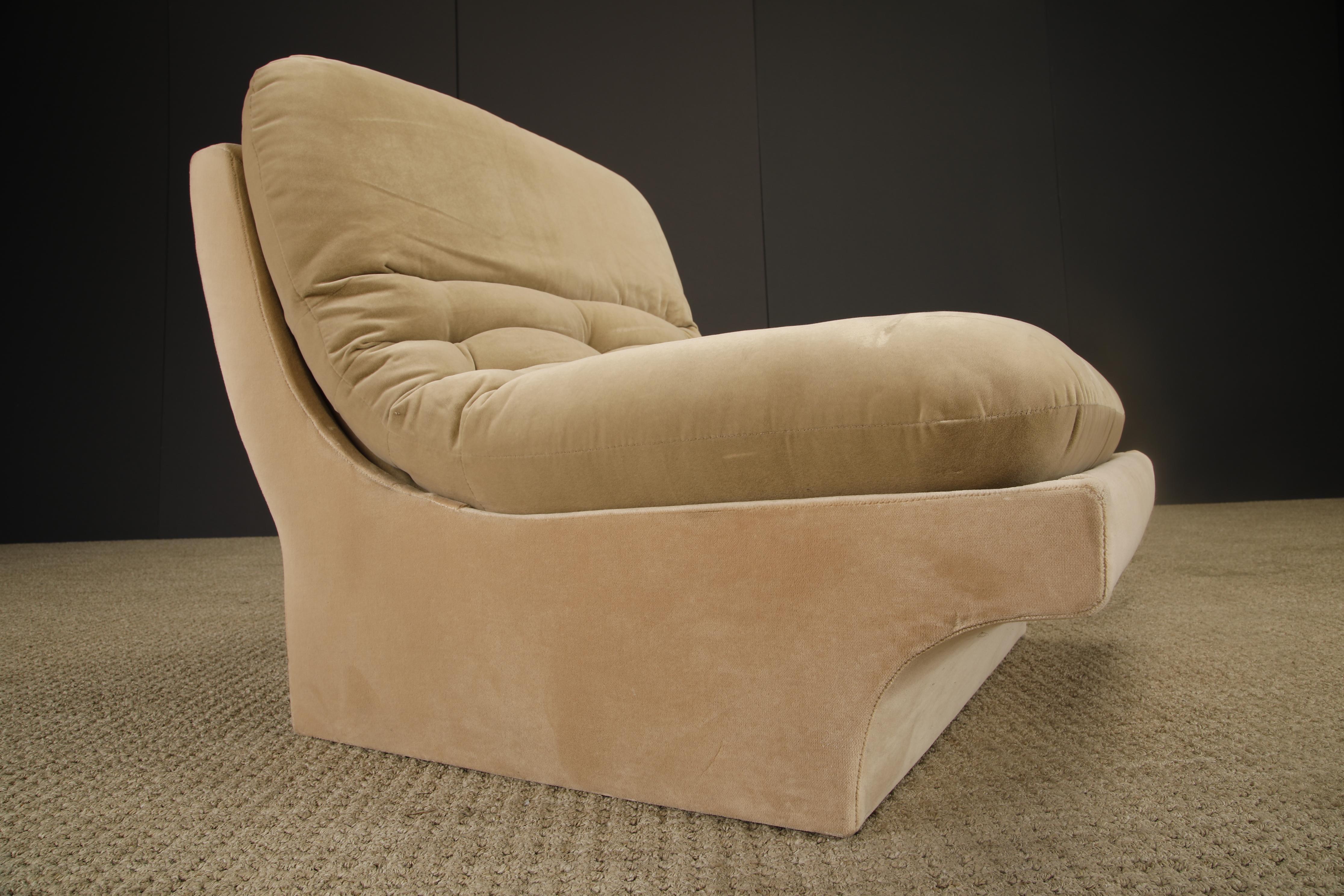 Chaise sculpturale vintage en forme de pantoufle par Carsons, style Vladimir Kagan, années 1980 en vente 1