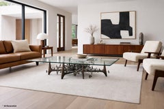 Vintage Sculptural "Starburst" Bronze Coffee Table by Daniel Gluck