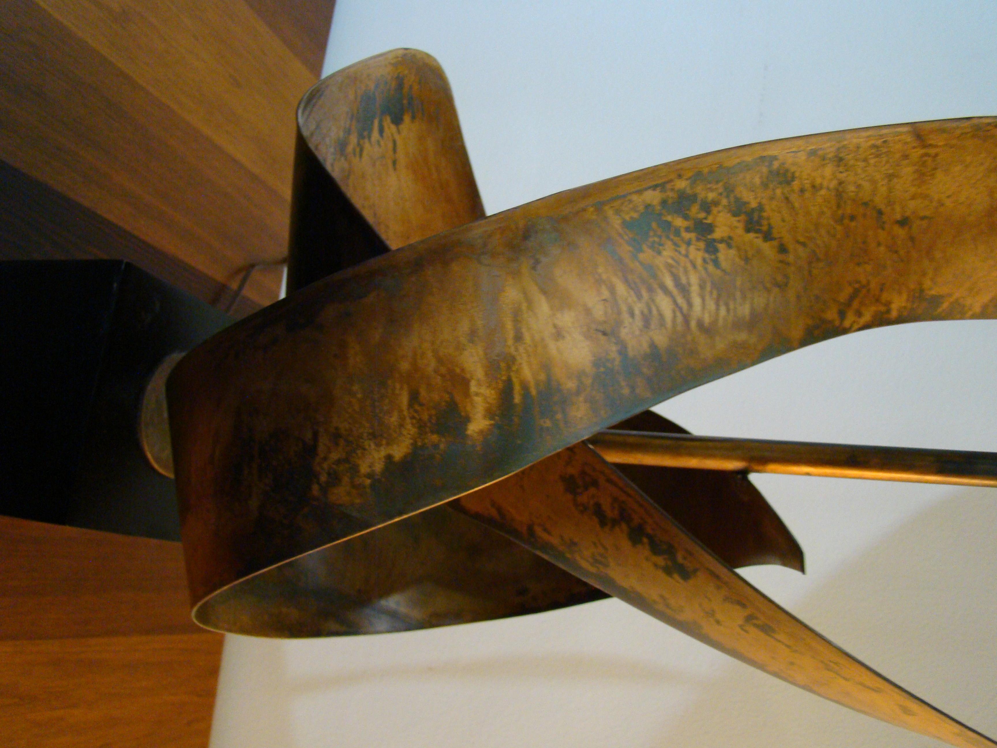 Patinated Vintage Sculptural Table/Console Lamp by Harry Balmer for Laurel Lamps, USA For Sale
