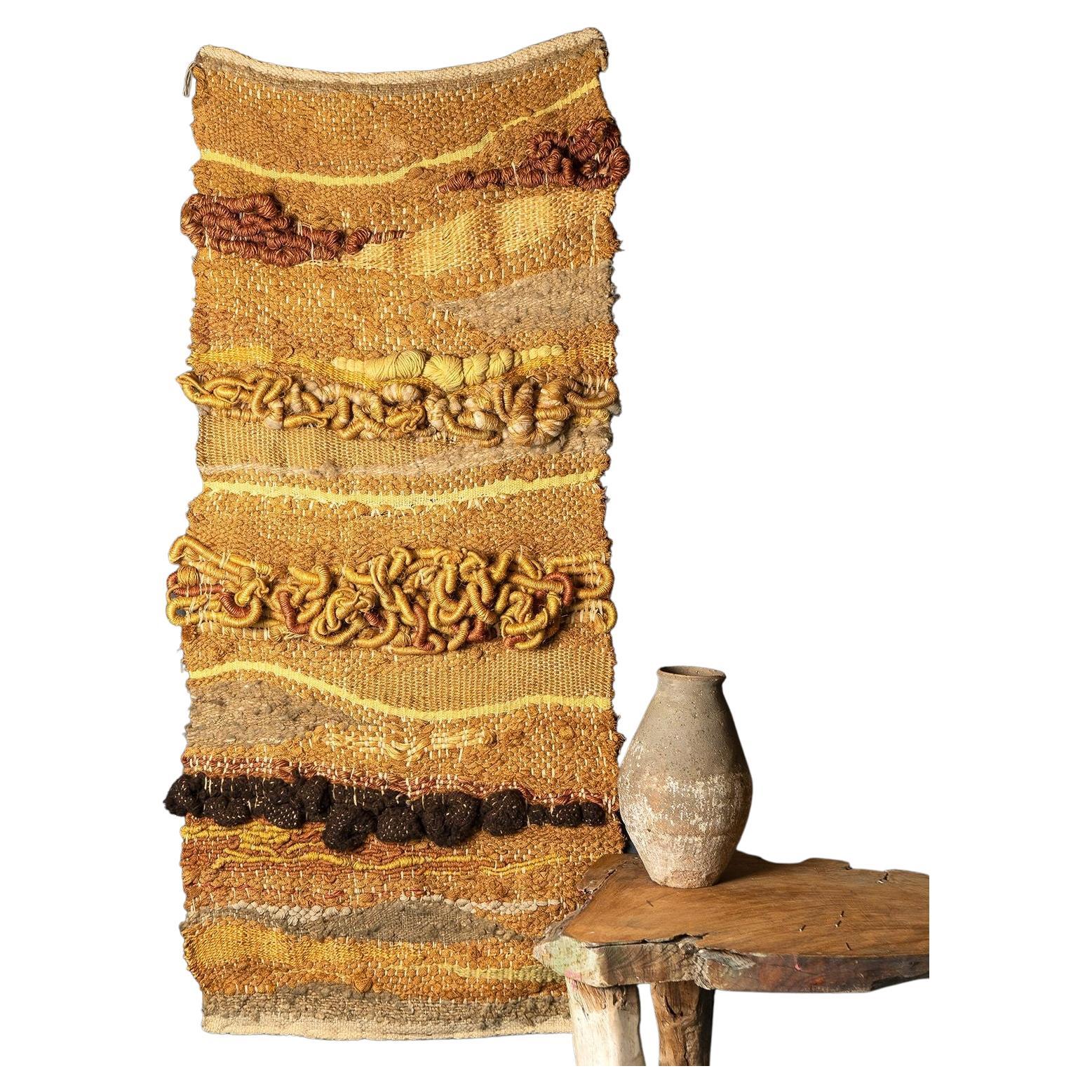 1970s Textile Wall Hanging by Michigan Artist Jane Knight at 1stDibs