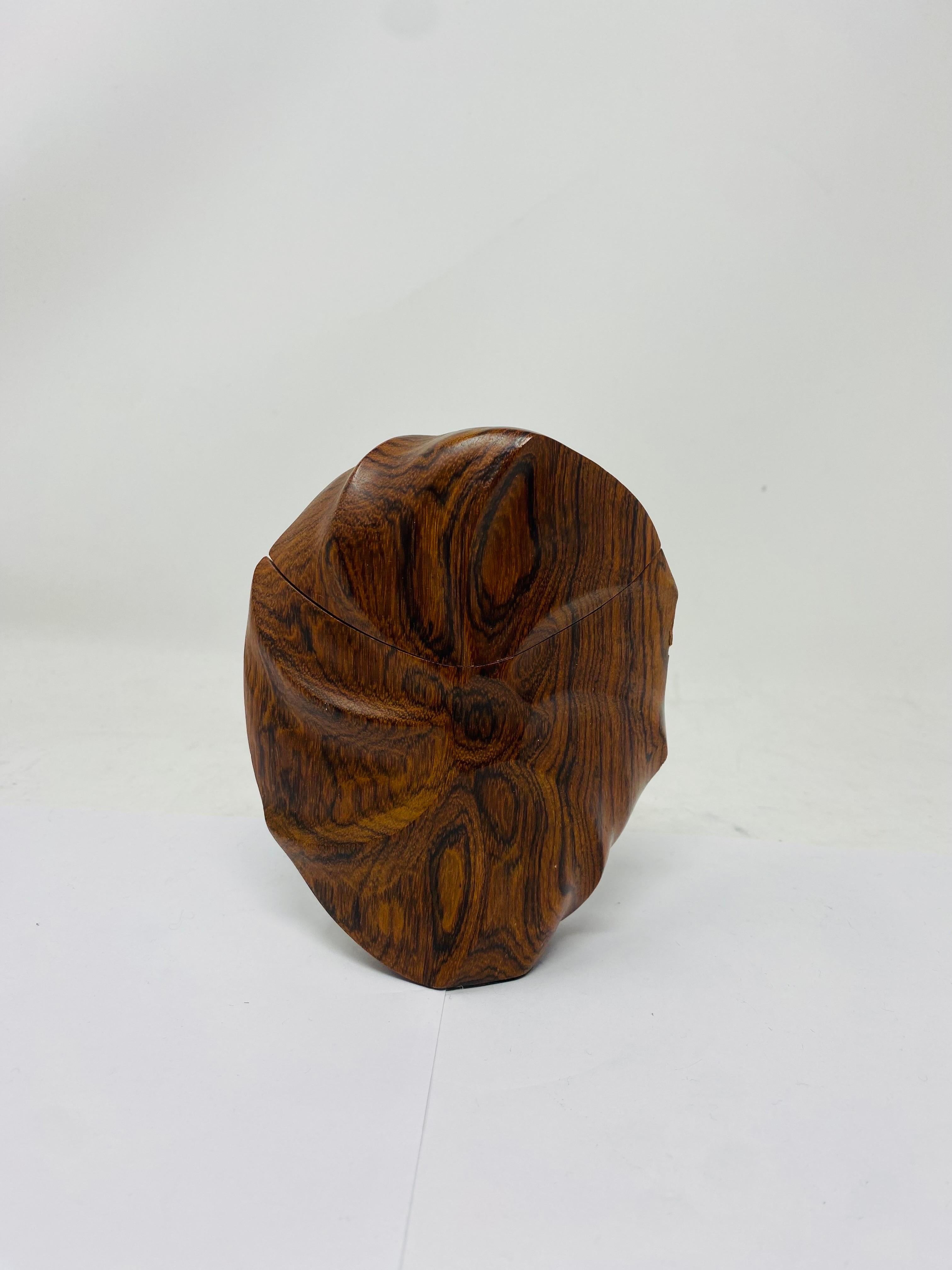 Brutalist Vintage Sculptural Wood Perfume Atomizer Made in France For Sale