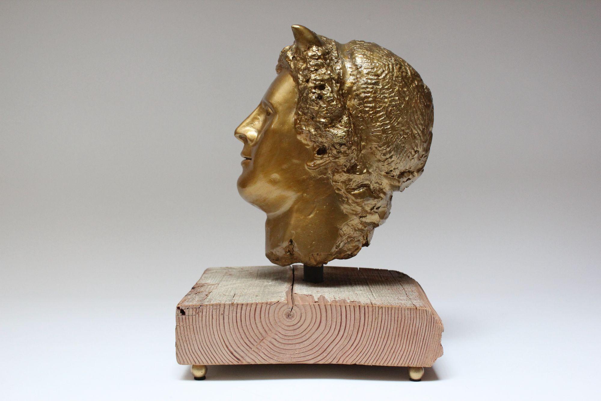 Mid-Century moderno Scultura d'epoca / Busto della divinità mitologica 