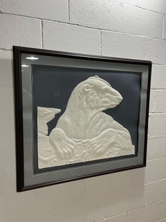 Sculptured Polar Bear by Waterleaf Studios Hand Pressed, Signed 25/400, Vintage