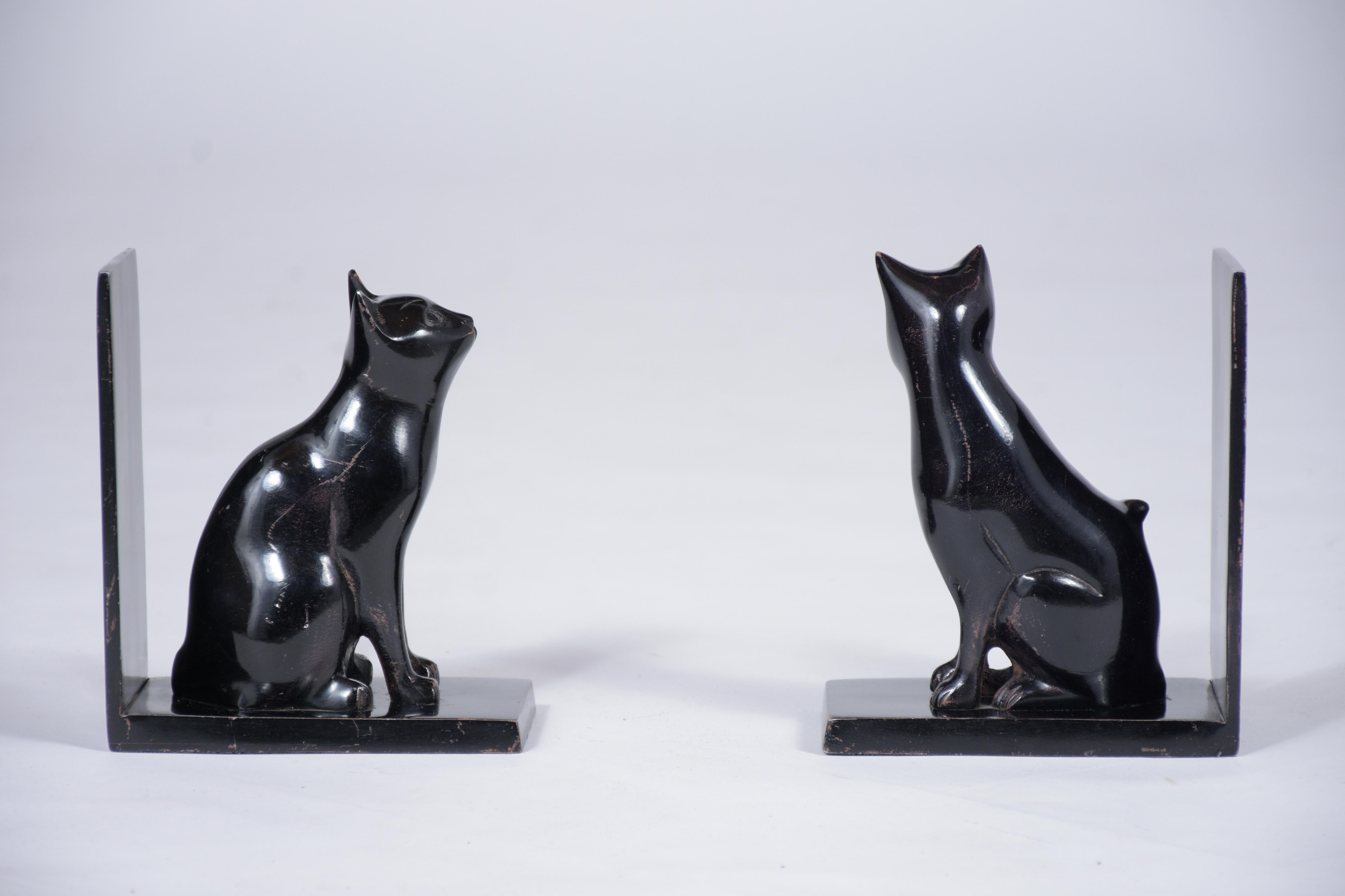 Hand-Crafted Metal Sculpture Bookends
