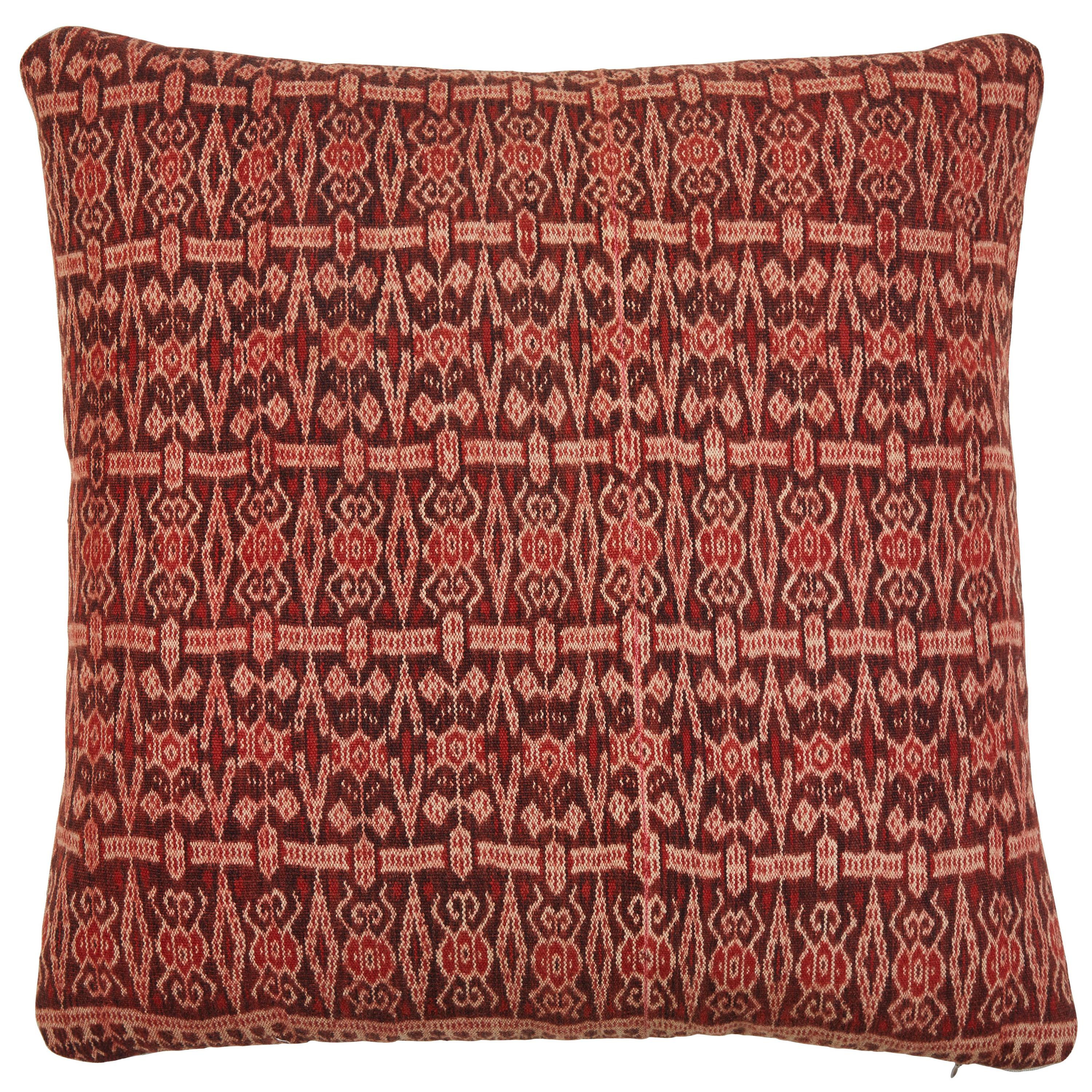 Vintage SE Asian Ikat Textile Pillows For Sale