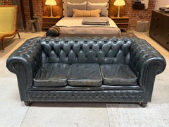 Vintage Sea Green Chesterfield Sofa