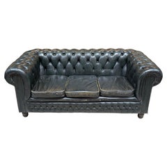 Vintage Sea Green Chesterfield Sofa