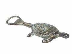 Vintage Sea Turtle Bottle Opener Mid-Century Modern Metal Breweriana Barware