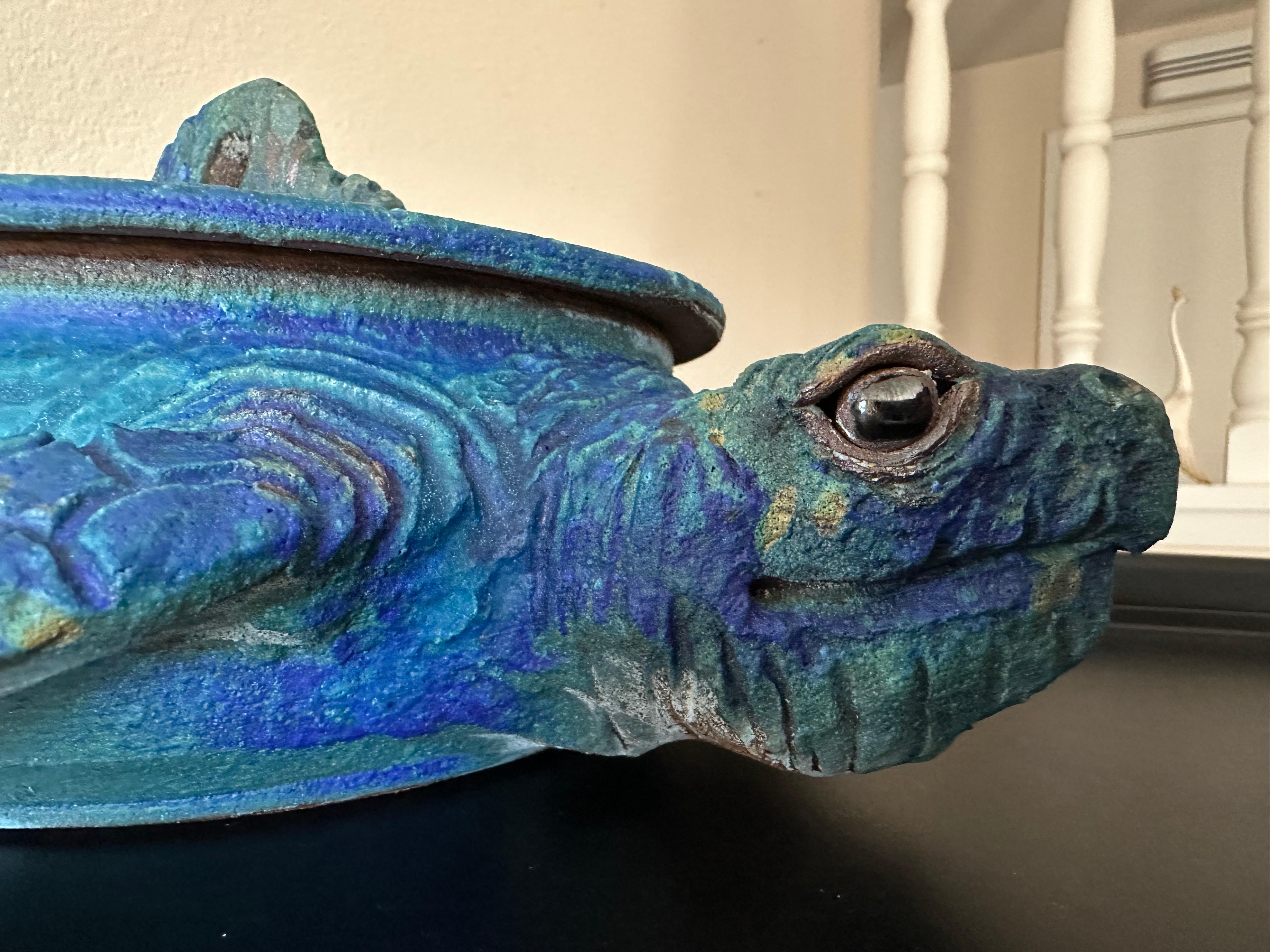 Vintage Sea Turtle-Shaped Covered Casserole Serving Bowl by Clay City Pottery (en anglais seulement) en vente 11