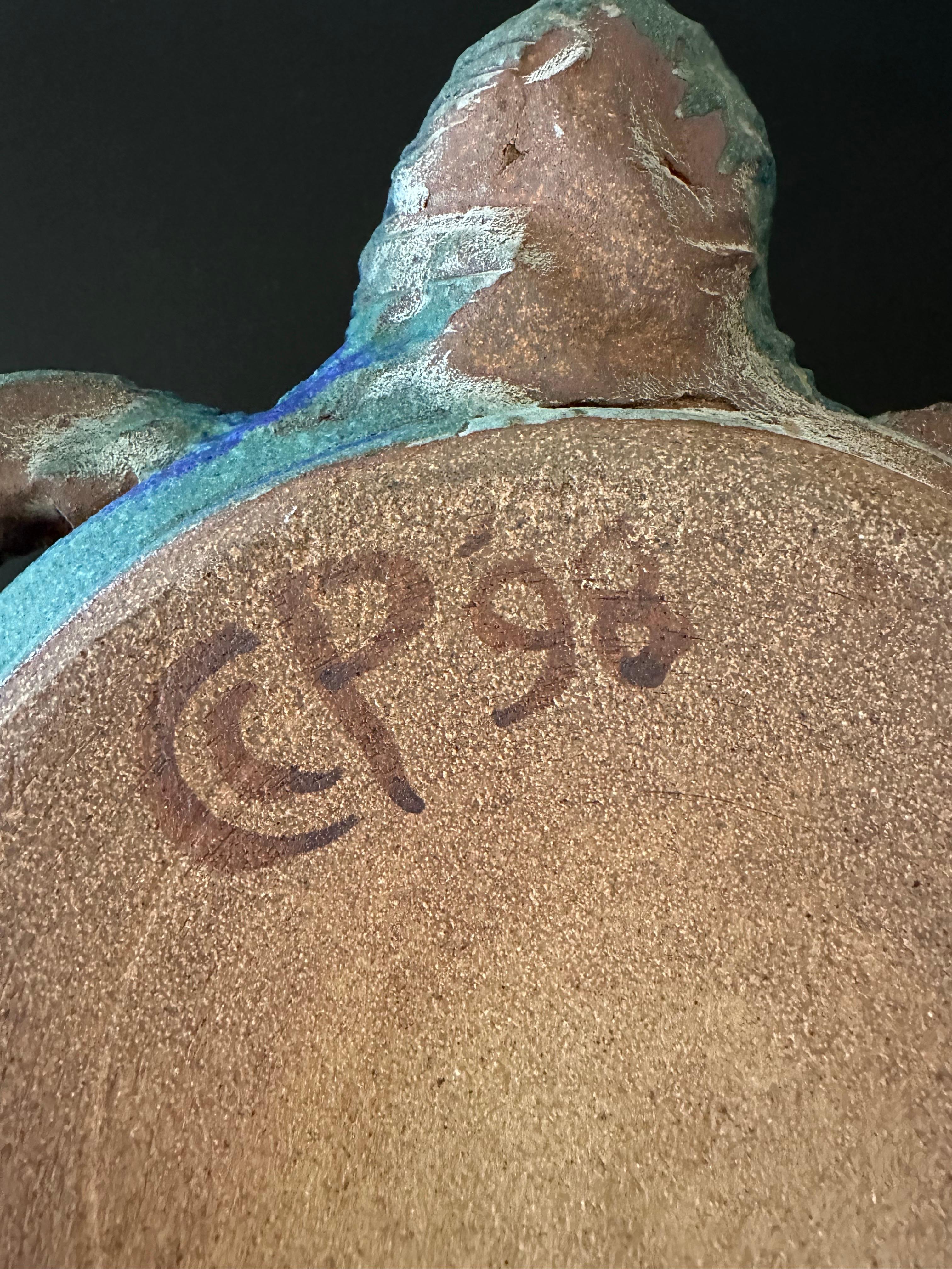 Vintage Sea Turtle-Shaped Covered Casserole Serving Bowl by Clay City Pottery (en anglais seulement) en vente 13
