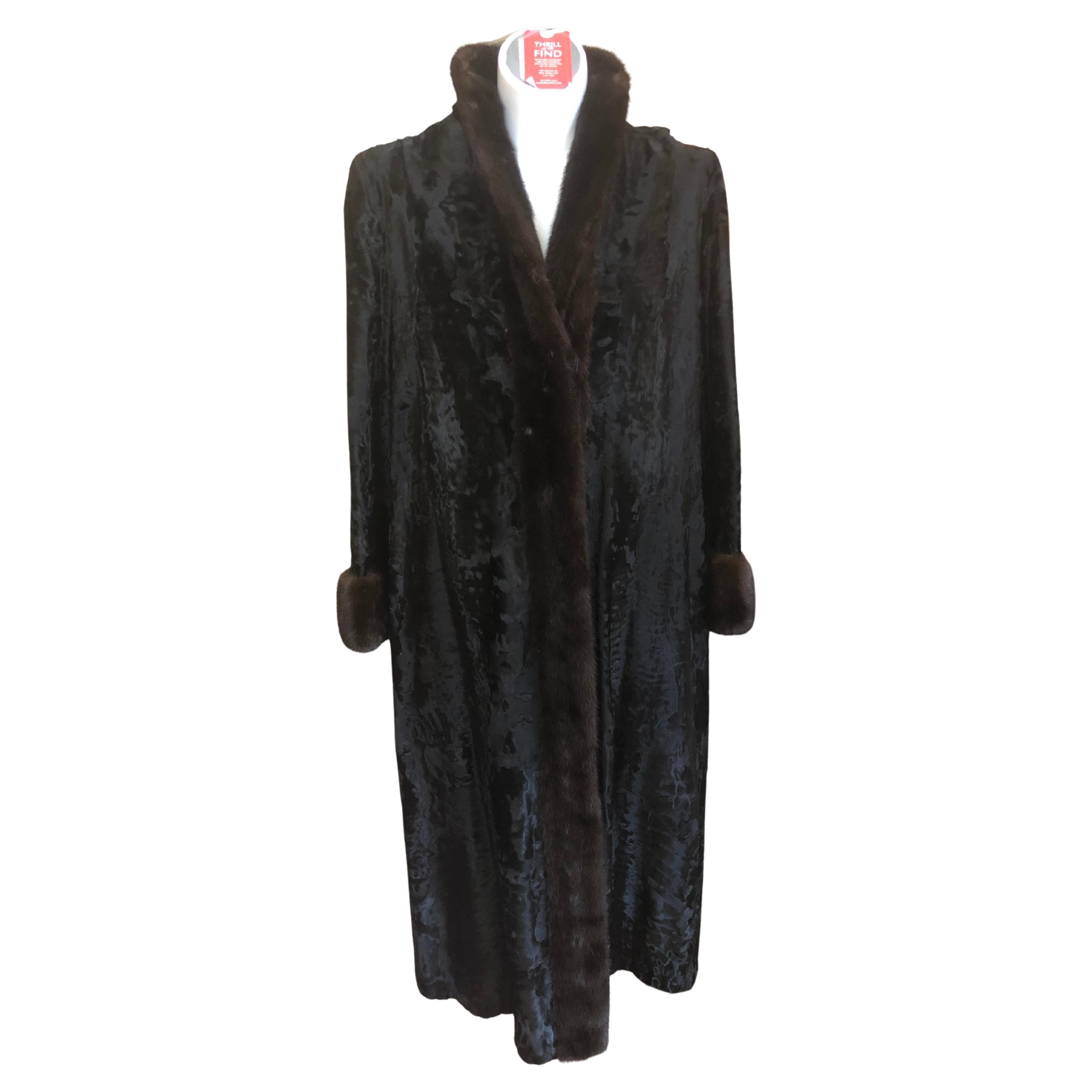 Vintage Seal Coat with Mink Trim M M at 1stDibs seal fur coat
