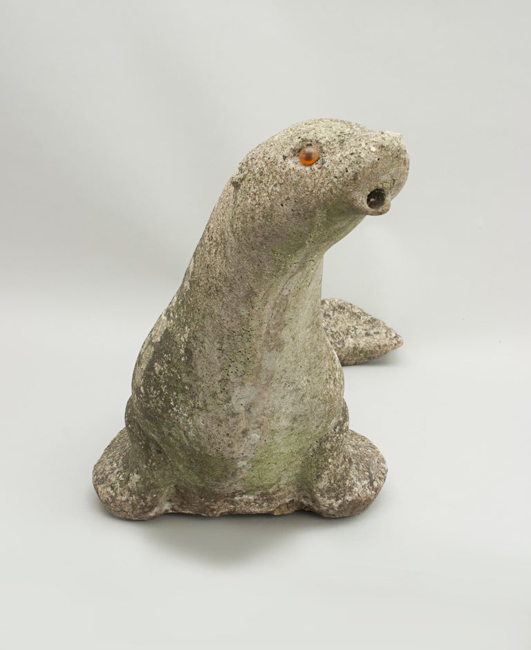 Vintage Seal Water Feature, Garden Fountain at 1stDibs