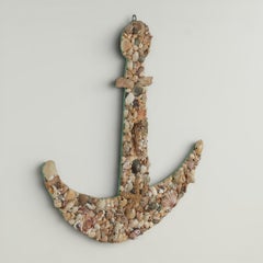 Vintage Seashell Encrusted Anchor