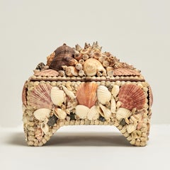 Boîte vintage incrustée de coquillages