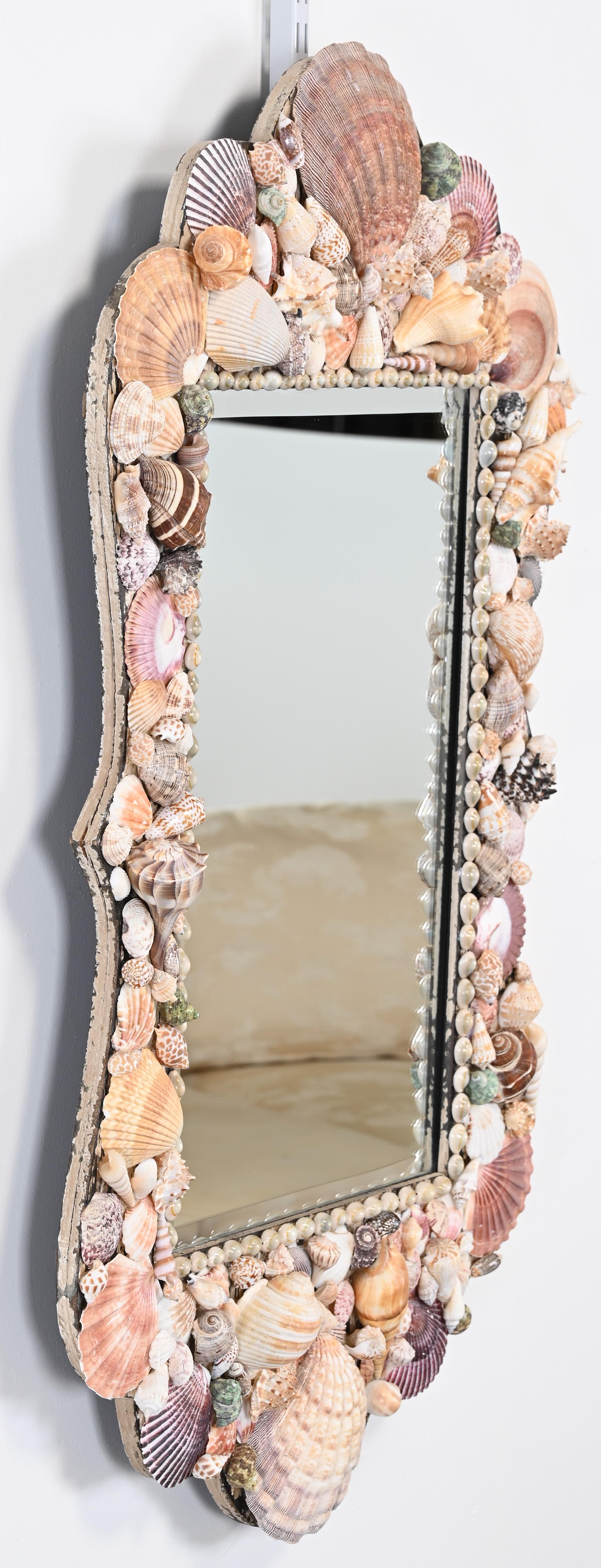 Vintage Seashell Mirror, 1980s 1