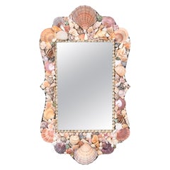 Vintage Seashell Mirror, 1980s