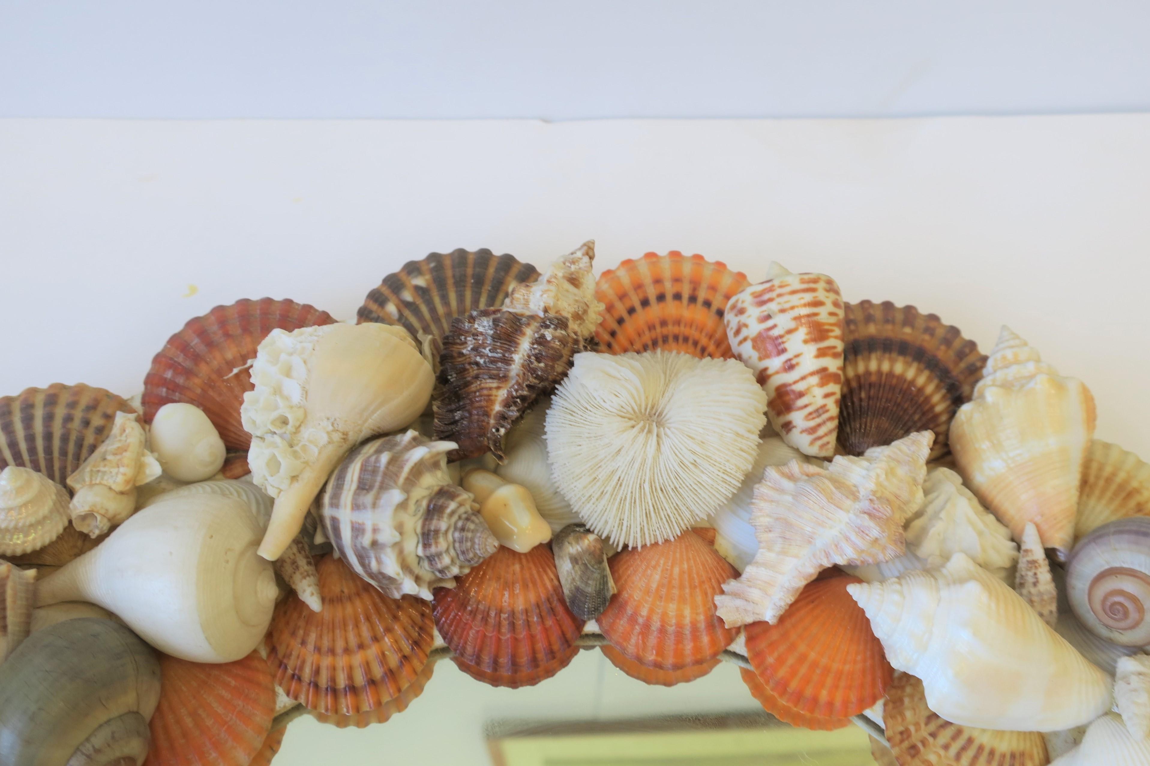 Shell Vintage Seashell Round Wall Mirror