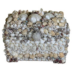 Caja de conchas vintage