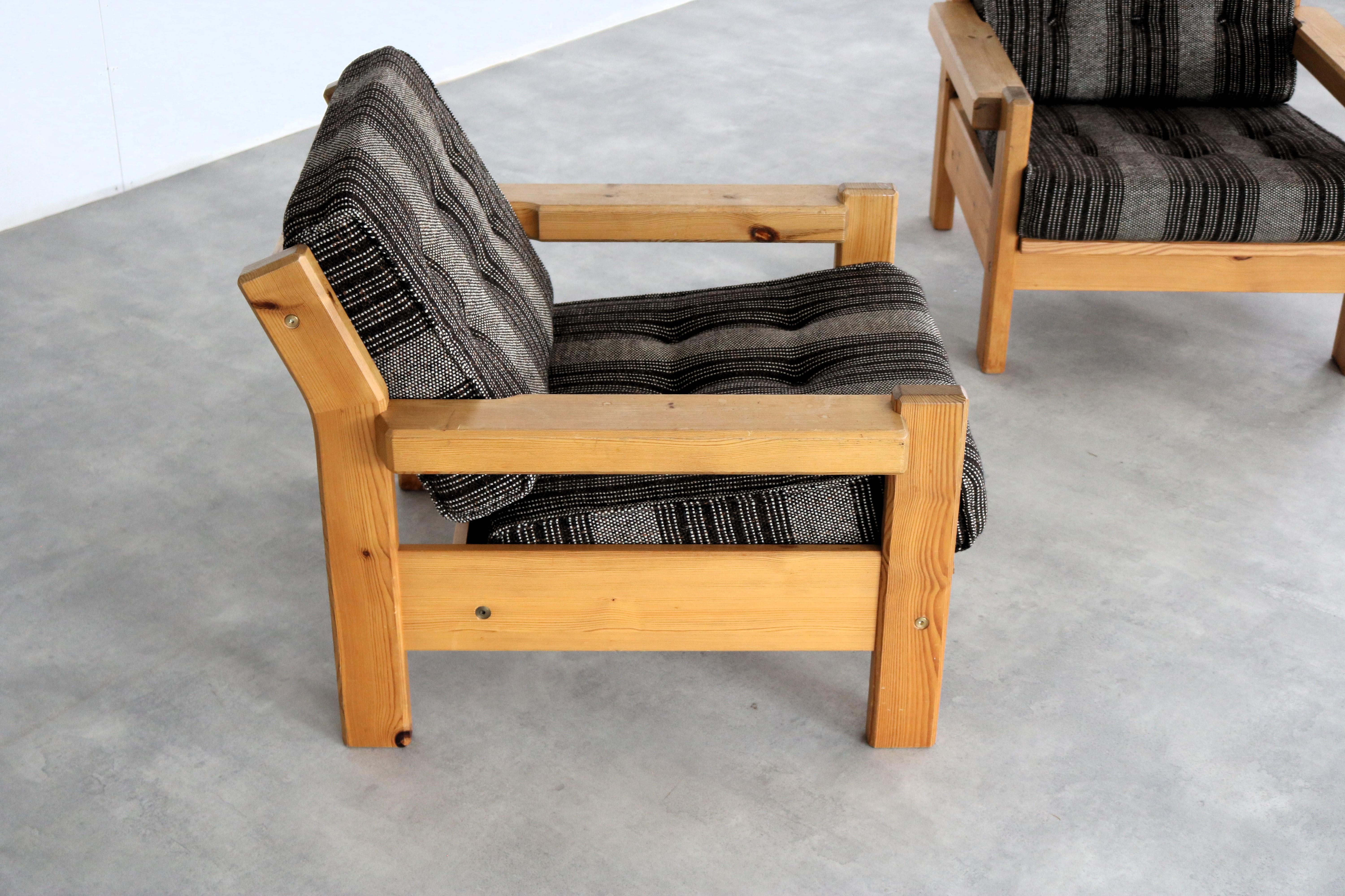  groupe de sièges vintage  fauteuils  table basse  70's  Suède Bon état - En vente à GRONINGEN, NL