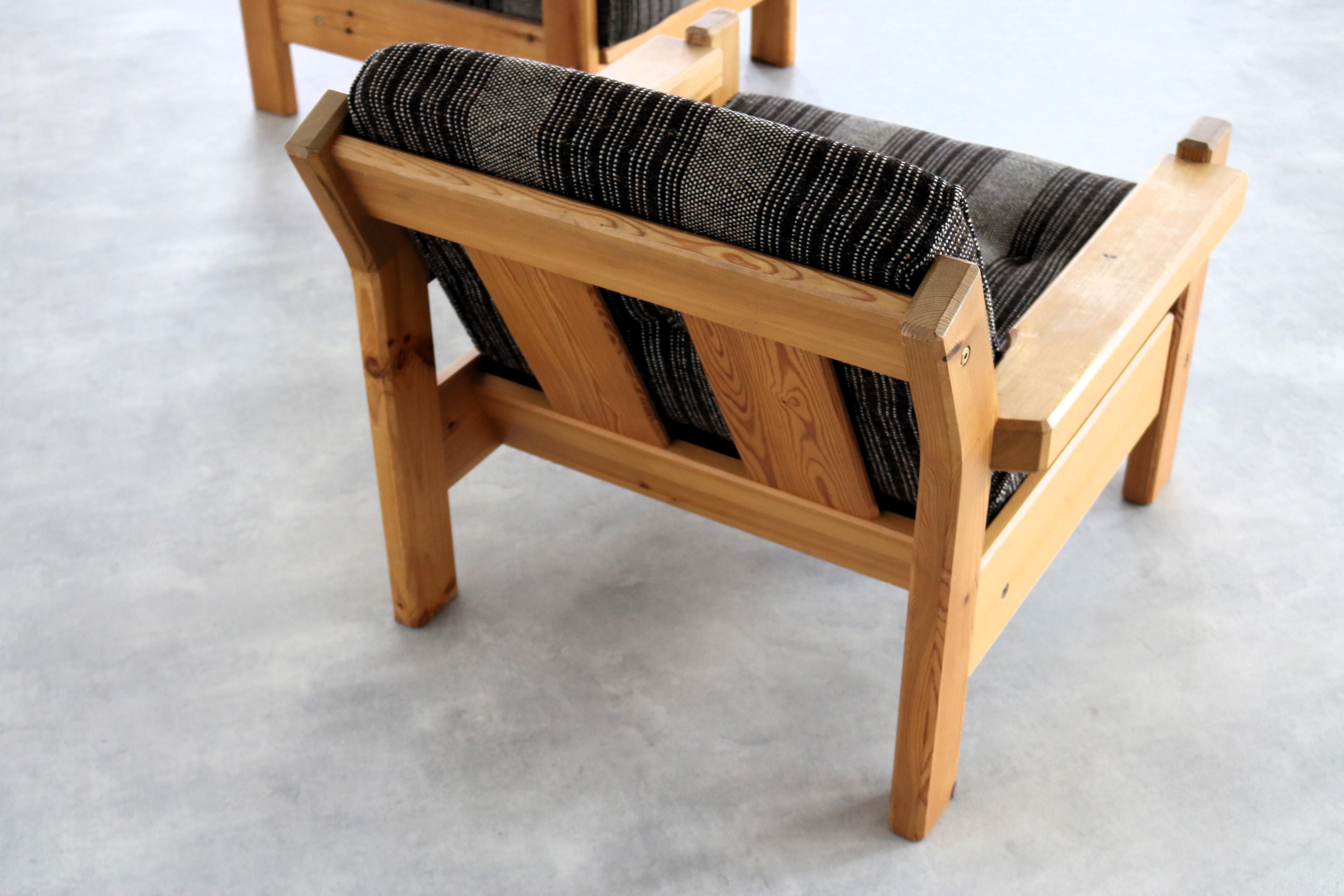 Fin du 20e siècle  groupe de sièges vintage  fauteuils  table basse  70's  Suède en vente