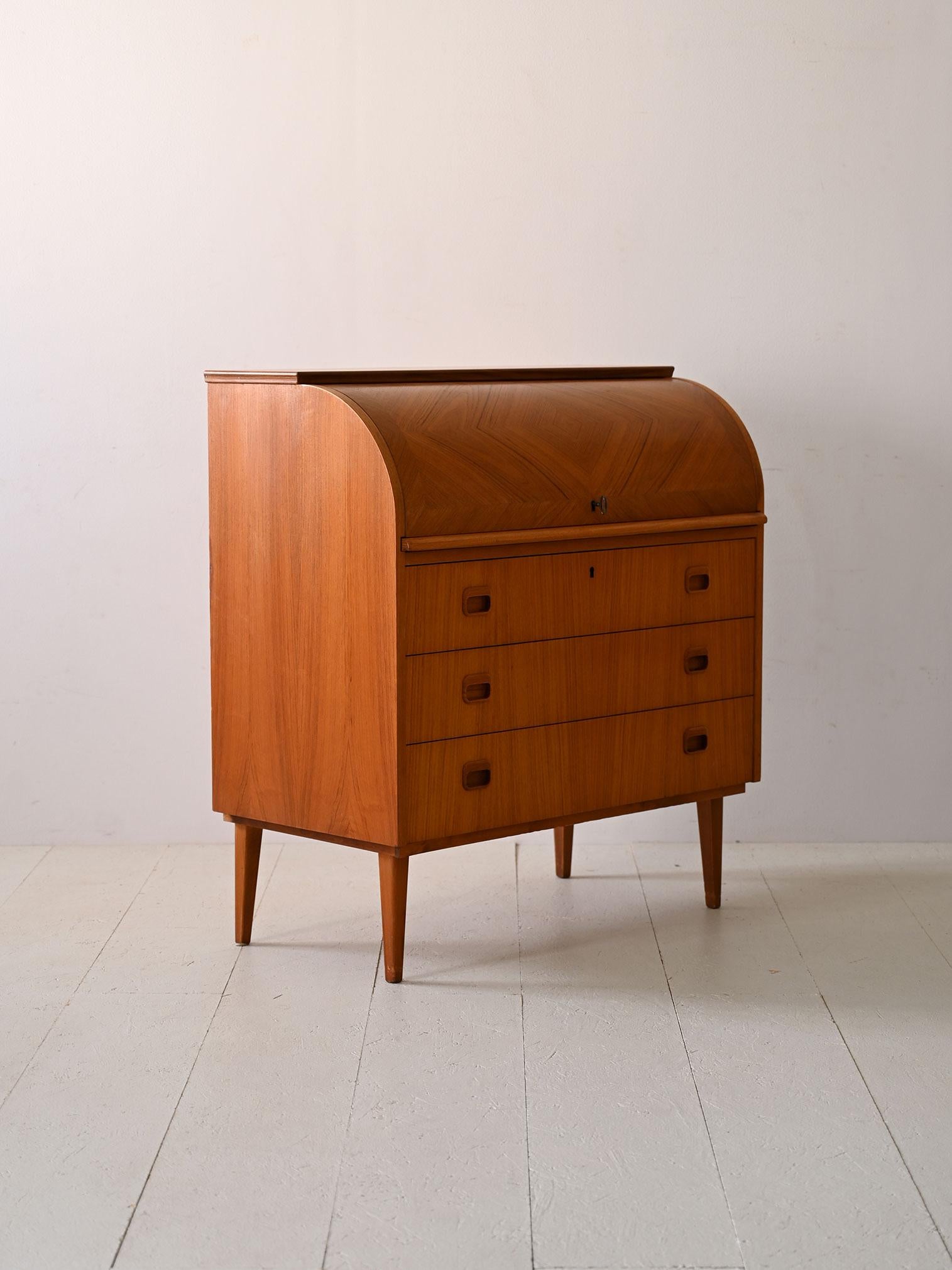 Scandinavian Vintage secretaire with pull-out desk