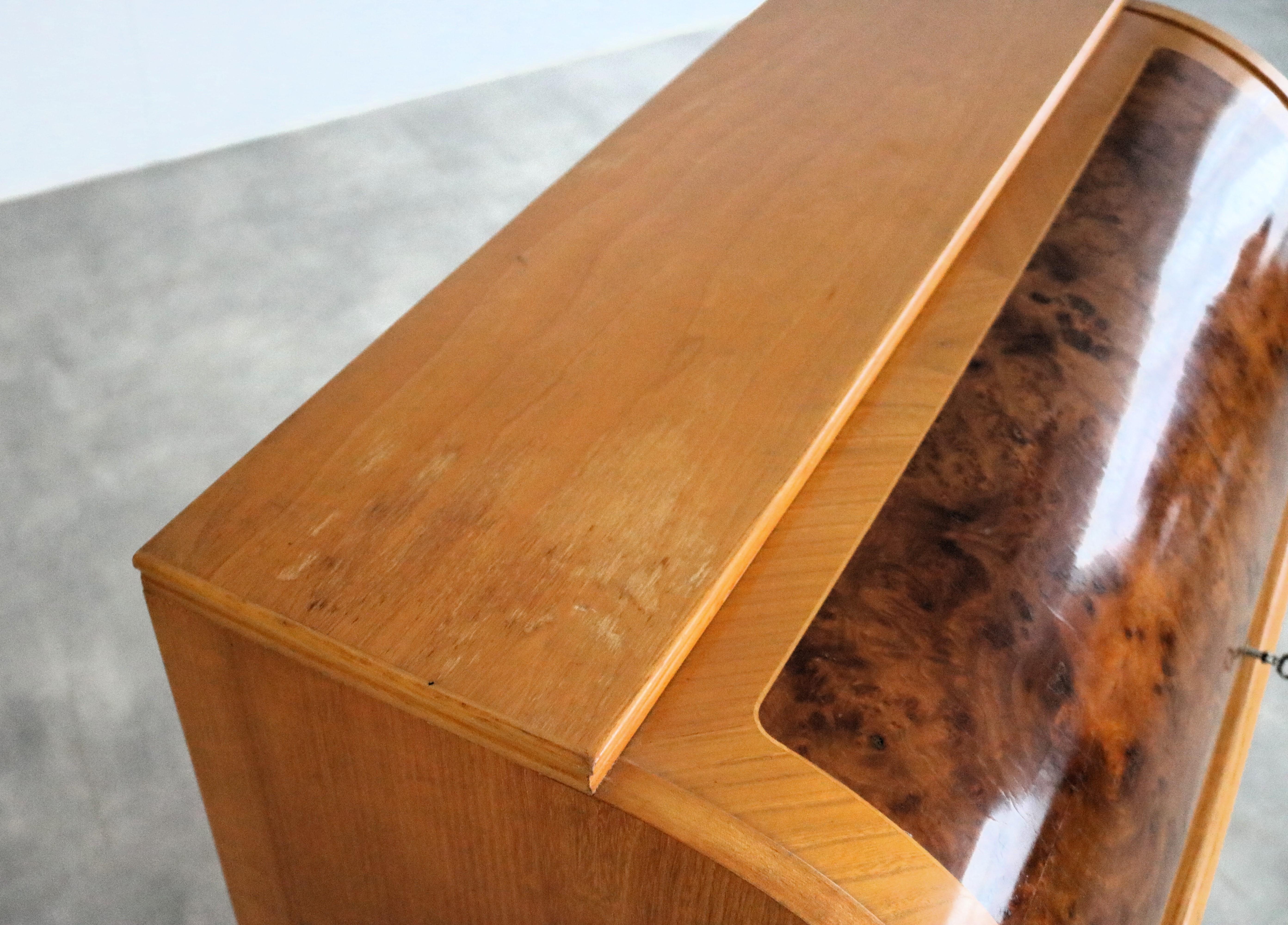 Copper vintage secretary  cupboard  60s  Sweden