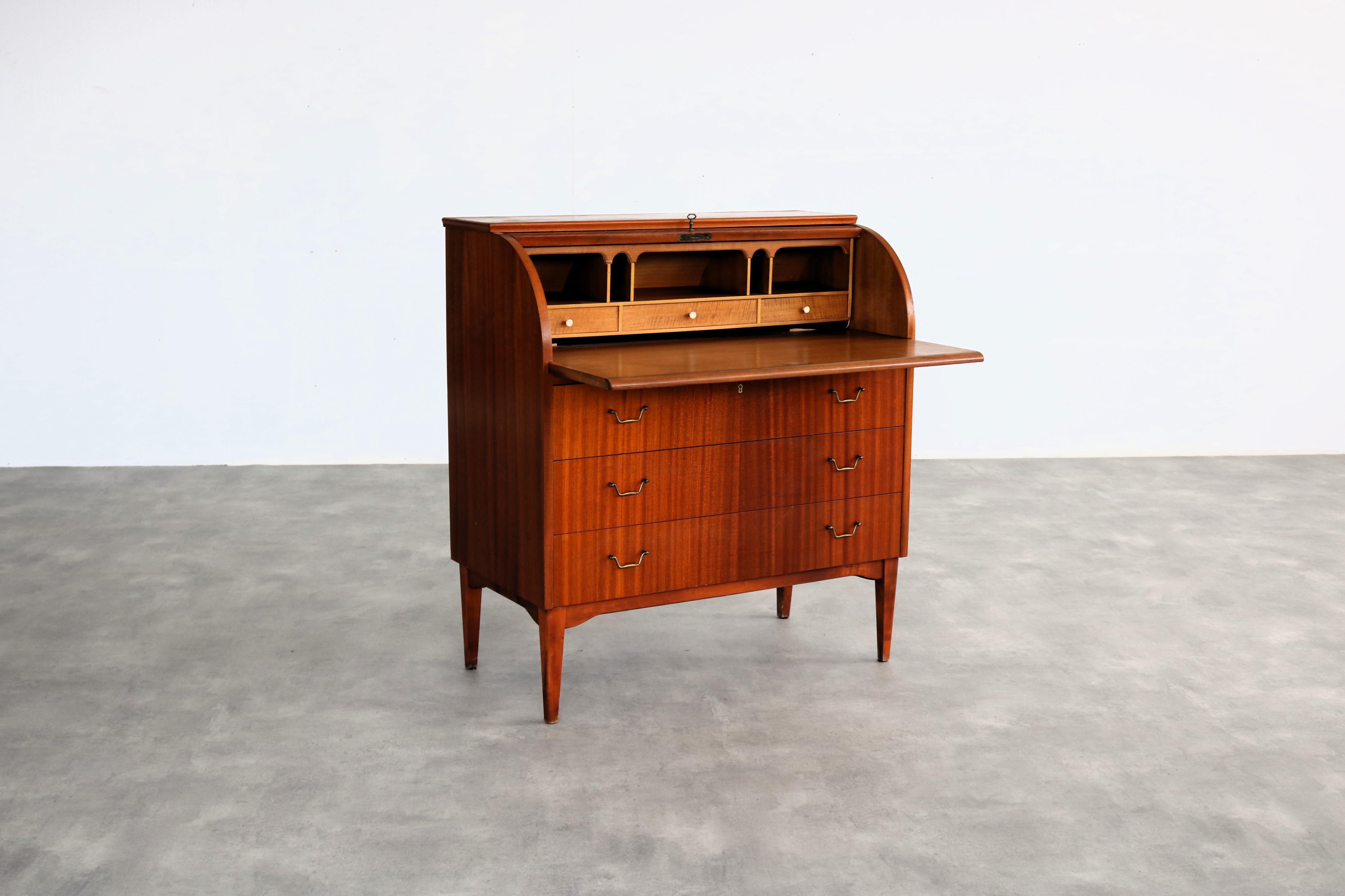 alte Sekretärin  Schreibtisch  60s  Ostergaard (Messing)
