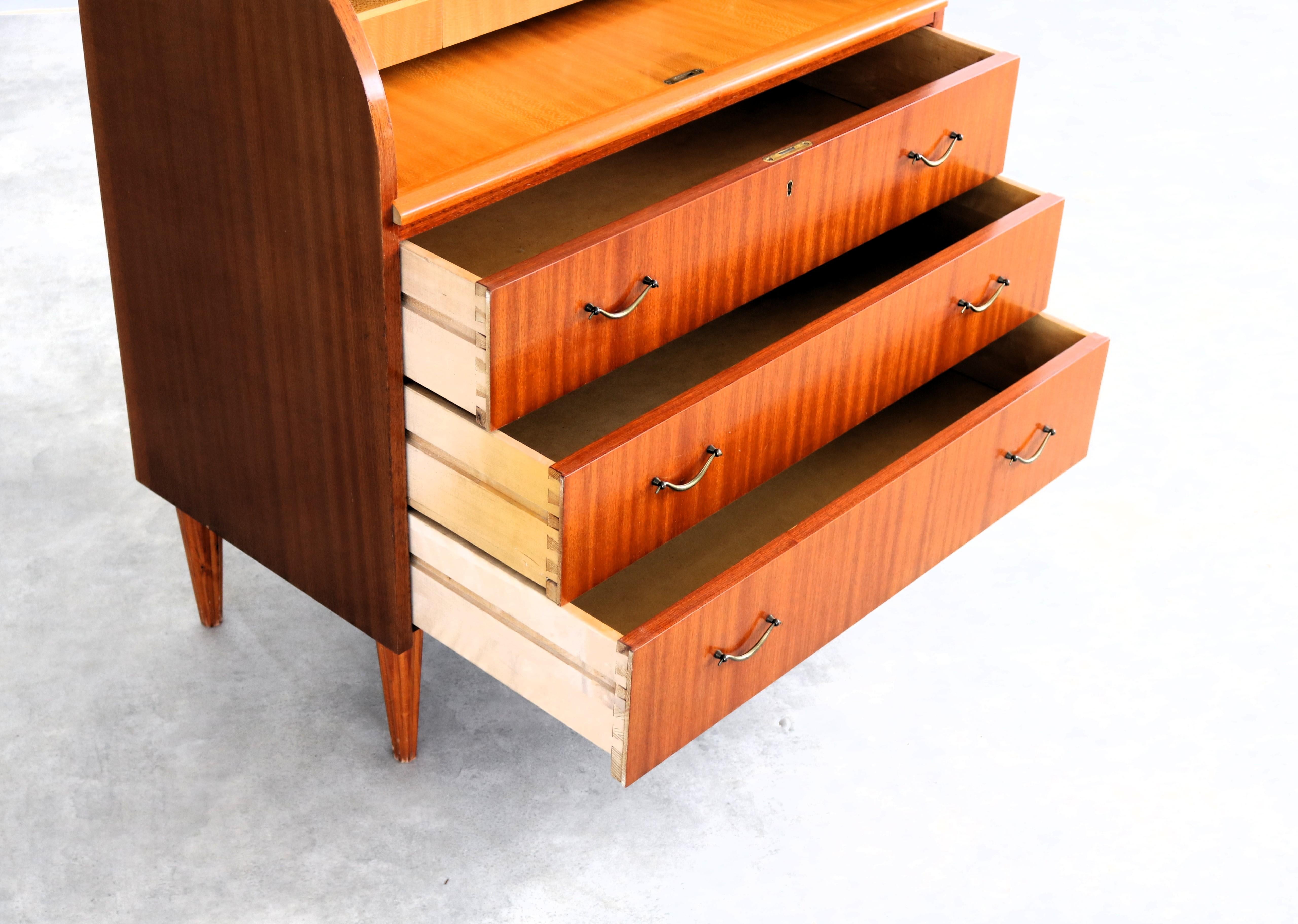 vintage secretary  desk  cabinet  1960s  Swedish For Sale 5