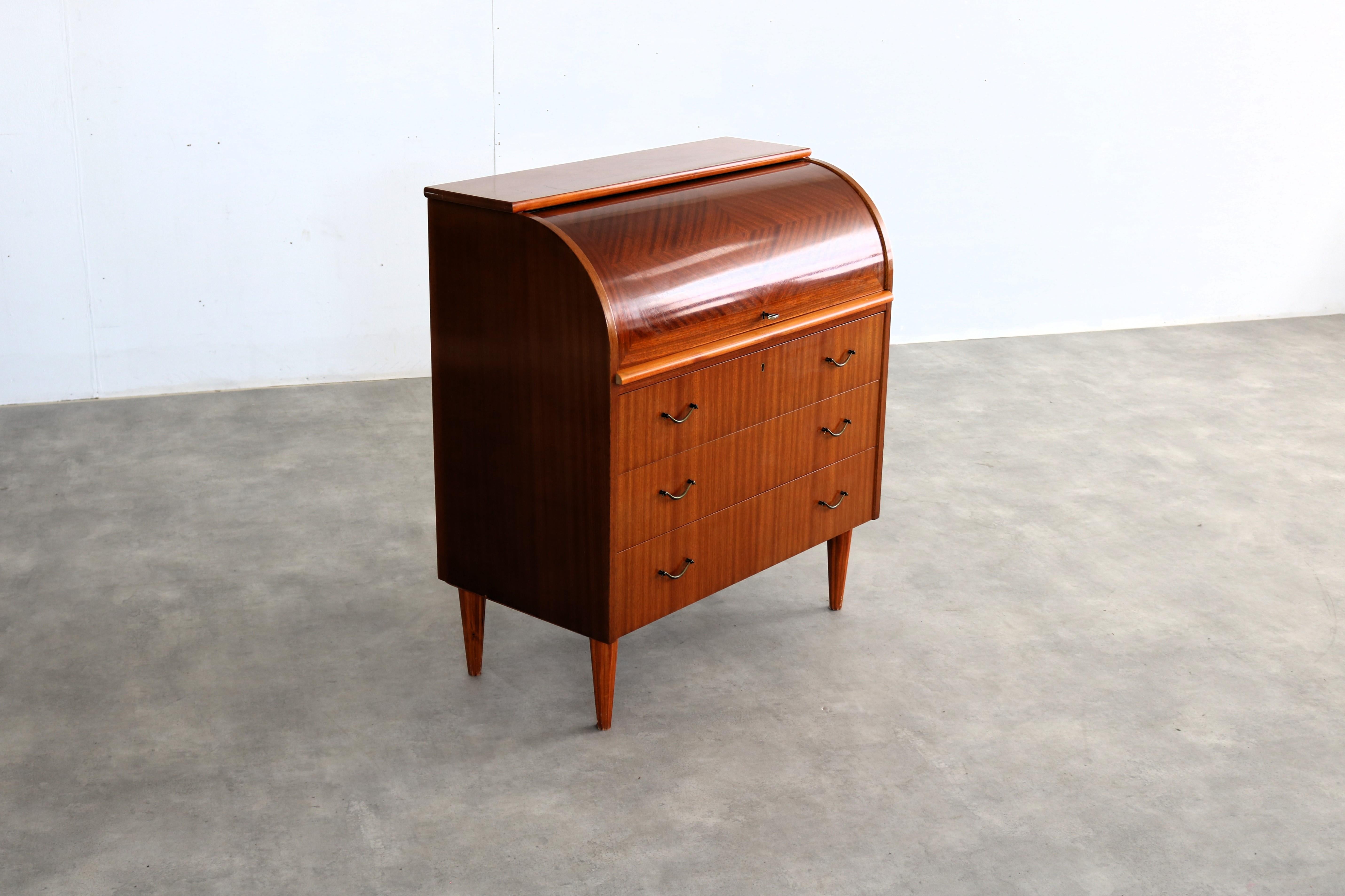 Mid-20th Century vintage secretary  desk  cabinet  1960s  Swedish For Sale