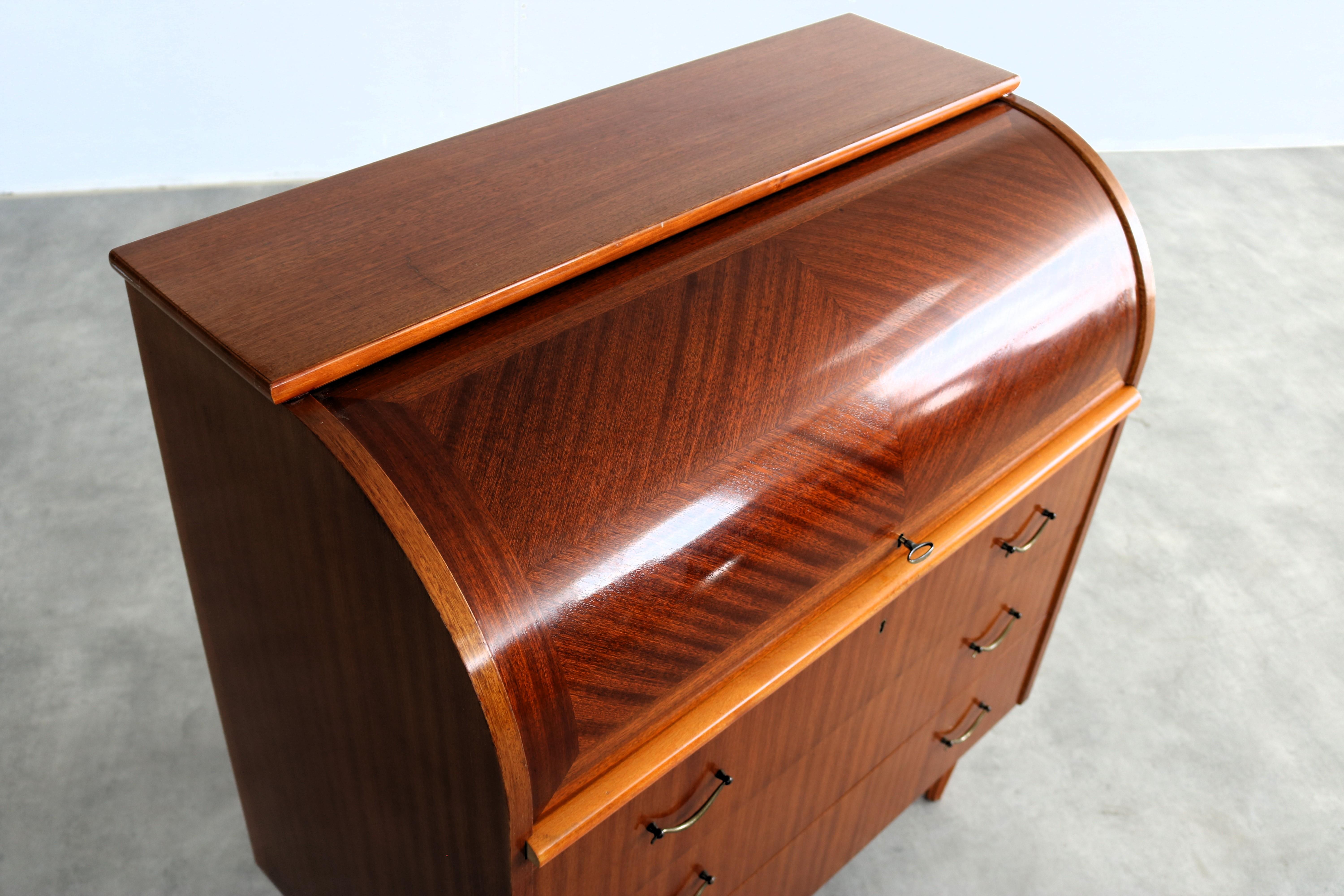 vintage secretary  desk  cabinet  1960s  Swedish For Sale 1