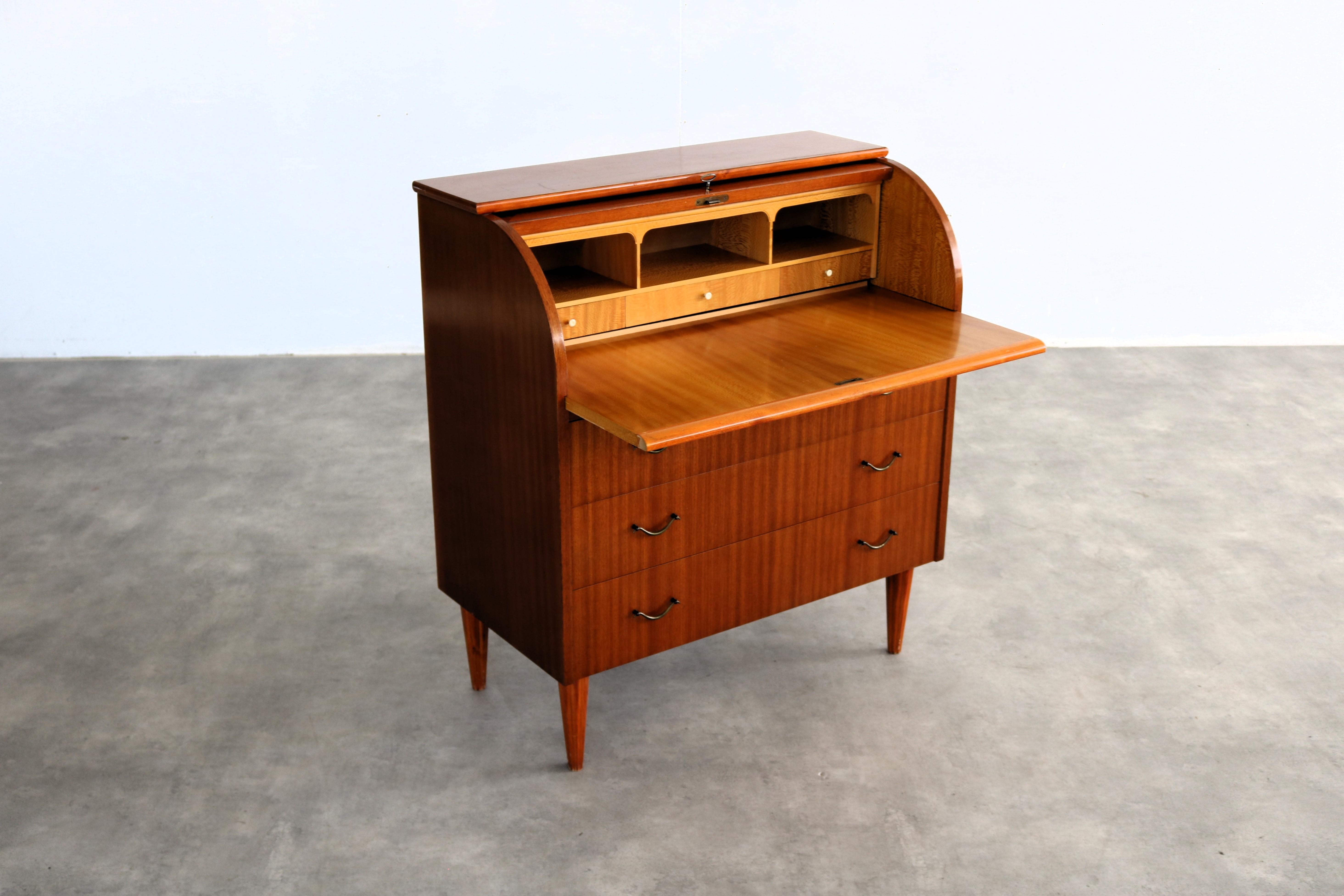 vintage secretary  desk  cabinet  1960s  Swedish For Sale 3