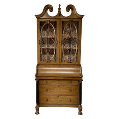 Vintage Secretary Desk with Bookcase