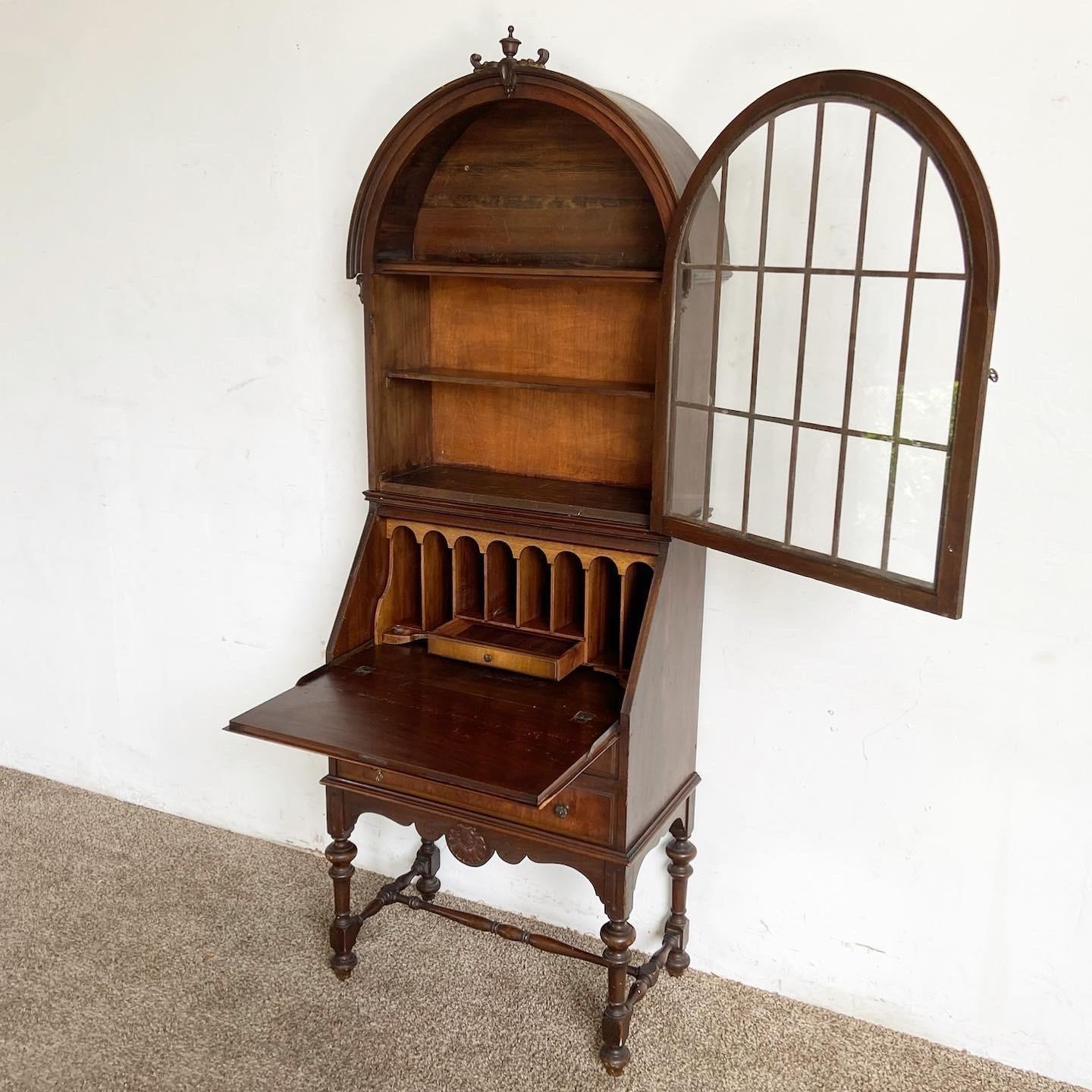 antique secretary desk with hutch