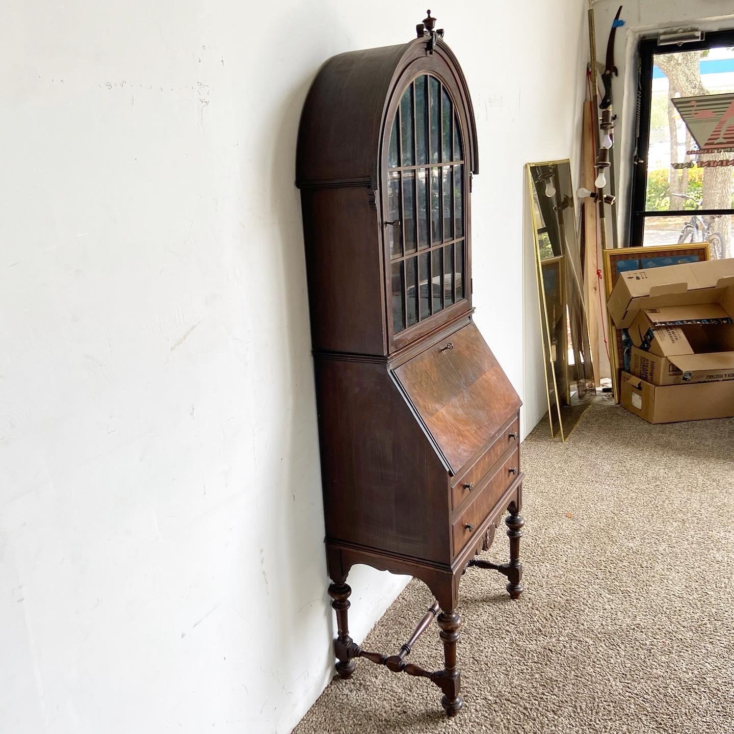 secretary desk with hutch