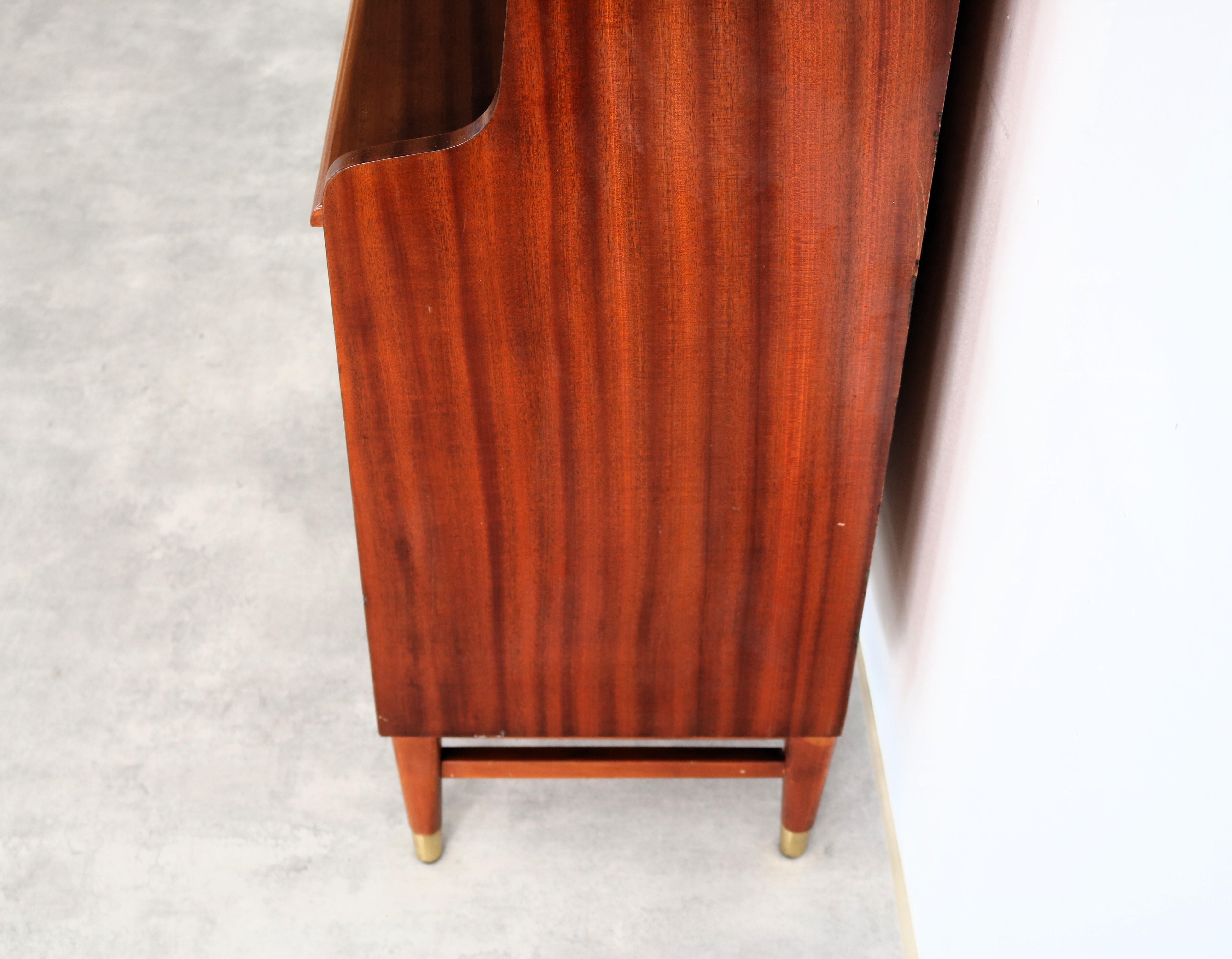 vintage secretary  wall cupboard  60s  Sweden For Sale 1