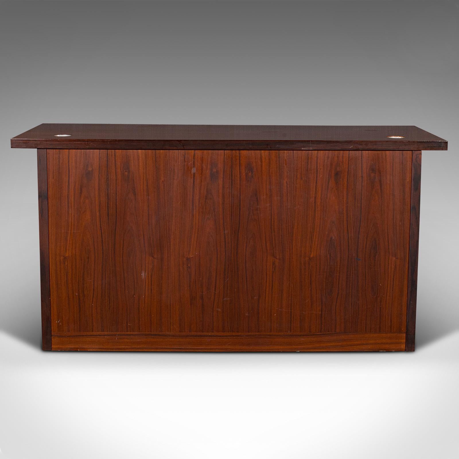 Wood Vintage Secretary's Desk, Danish, Narrow Office Table, Sibast Mobel, Circa 1970 For Sale
