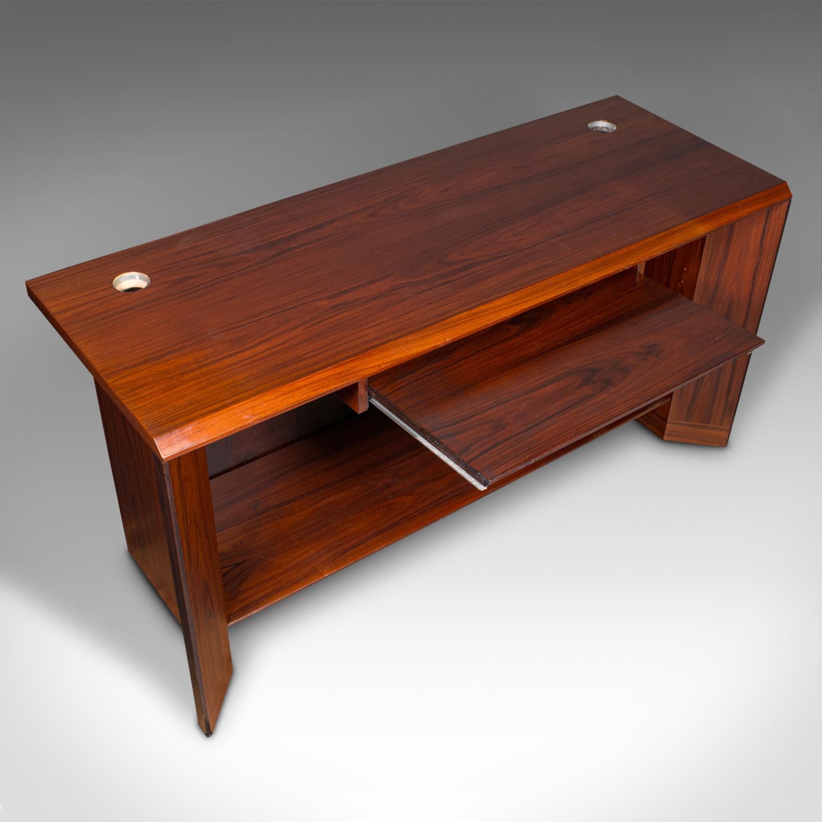 Vintage-Sekretär-Schreibtisch, dänisch, schmaler Bürotisch, Sibast-Mobel, um 1970 (Holz) im Angebot