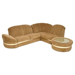Vintage Sectional Corner Sofa and Table