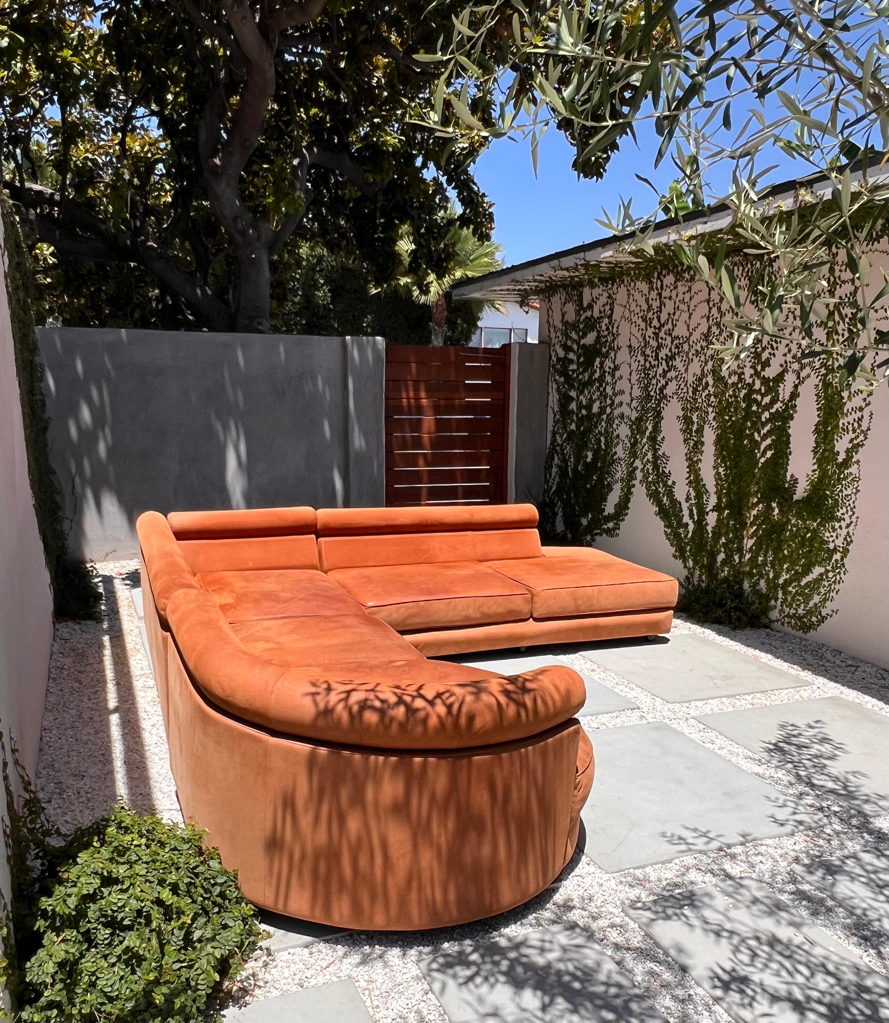 Vintage sectional modular sofa in cognac leather by Roche Bobois, late 20th c. 8