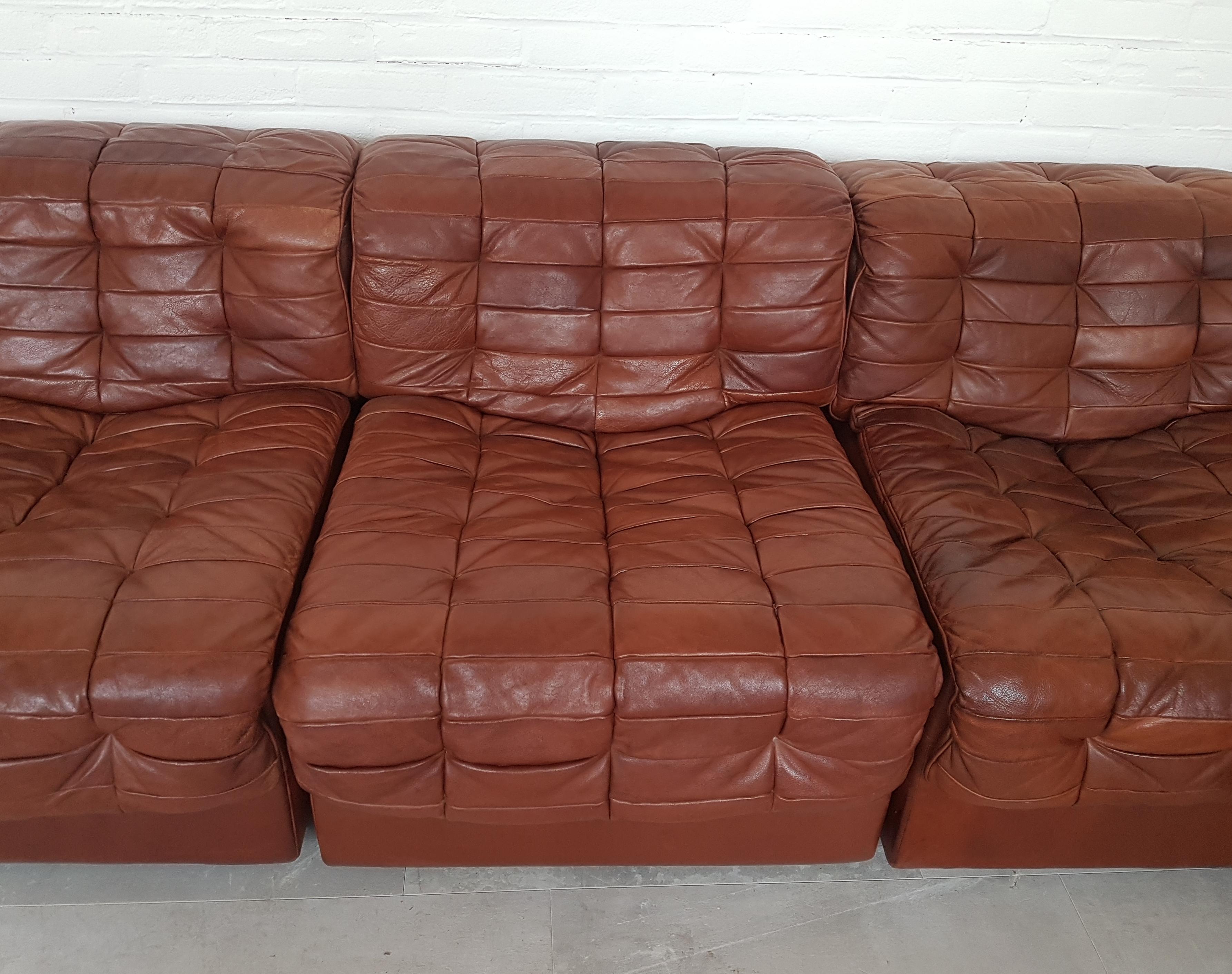 Leather Vintage Sectional Sofa DS 11 by De Sede, Switzerland