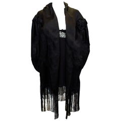 Vintage Sefridges  London Black Silk Cape