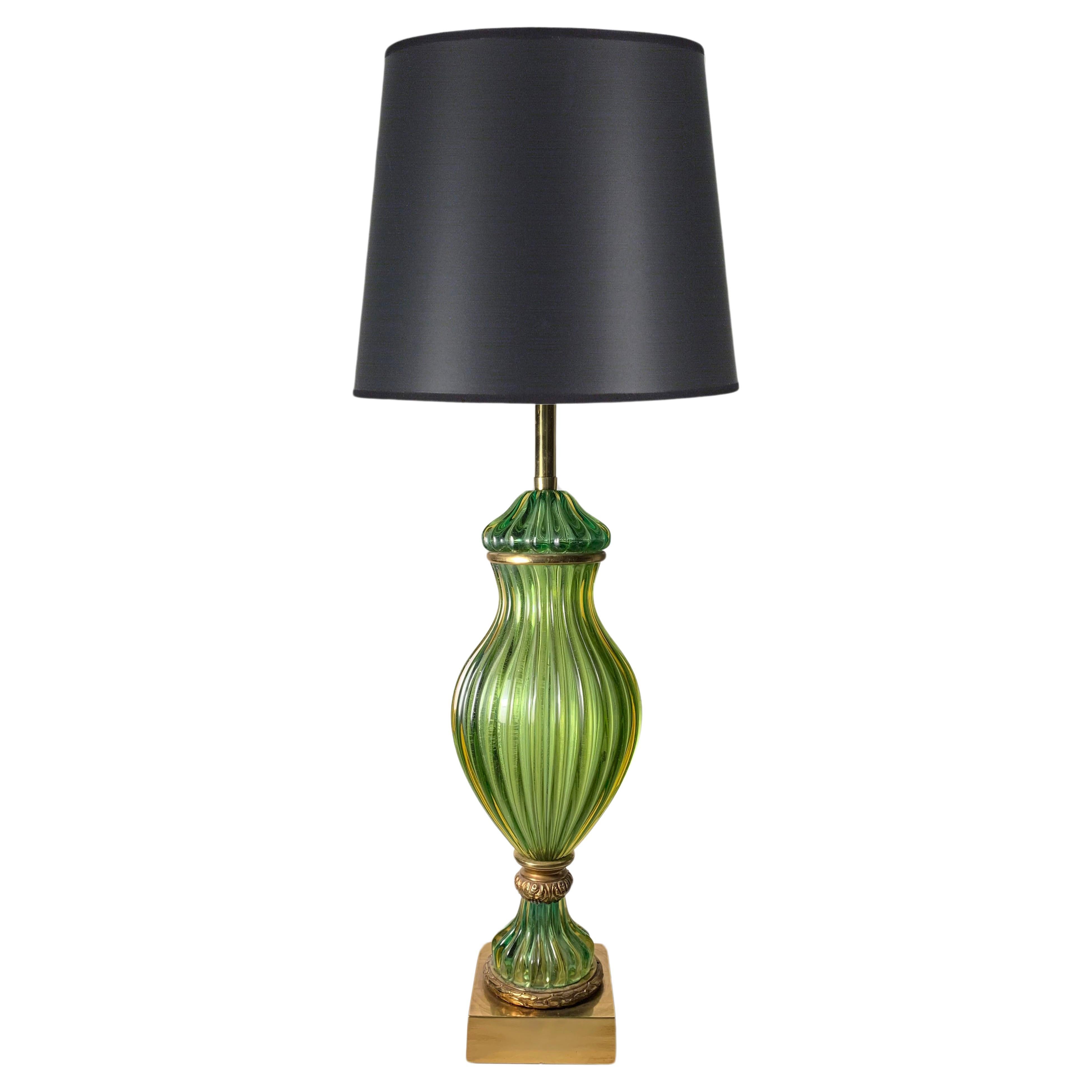 Lampe en verre Seguso vintage pour Marbro Lamp Company